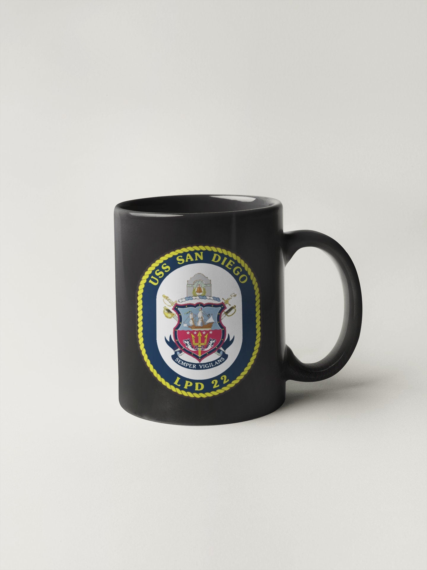 USS San Diego LPD-22 Badge Sticker Decal San Antonio Class Amphibious Transport Dock Car Sticker Bumper Sticker for Car Emblem
