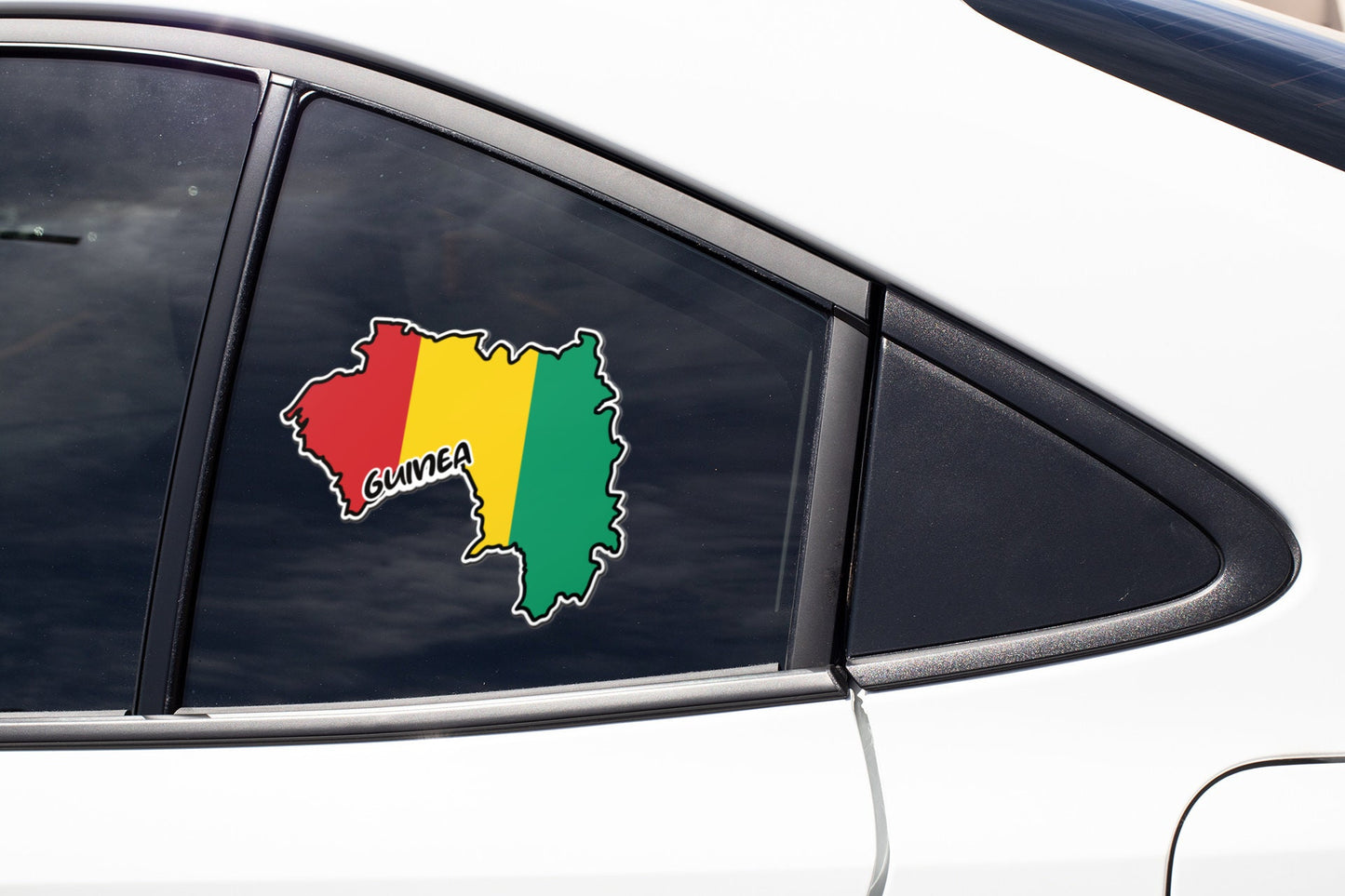 Guinea Map Flag Sticker Decal