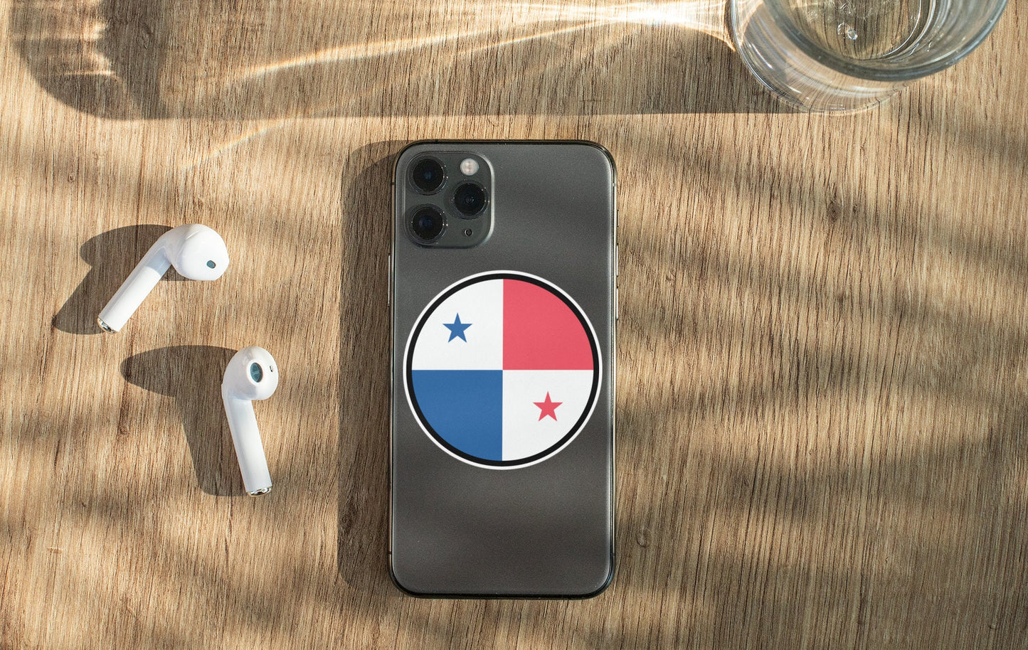 Panama Flag Circle Sticker Decal