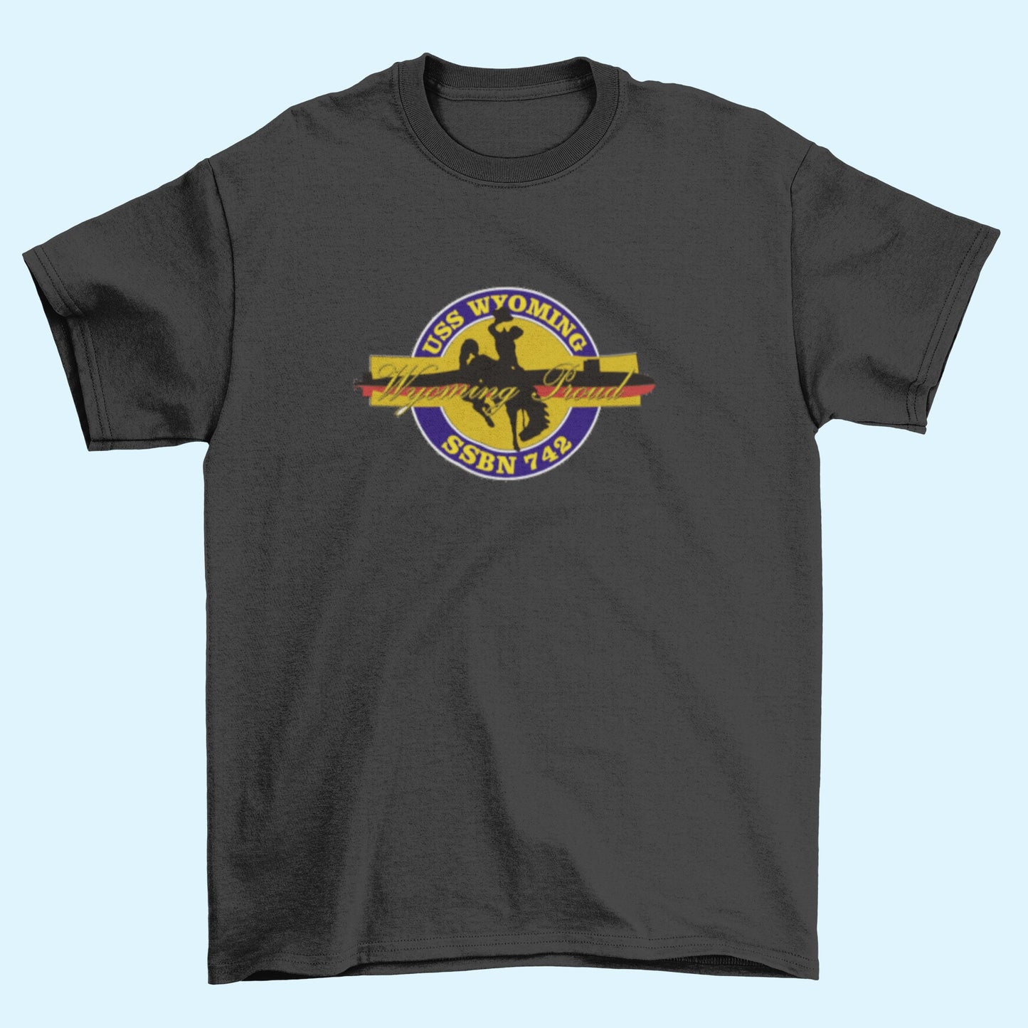 USS Wyoming SSBN-742 Badge Iron On Heat Transfer Vinyl HTV Ohio Class Ballistic missile submarine