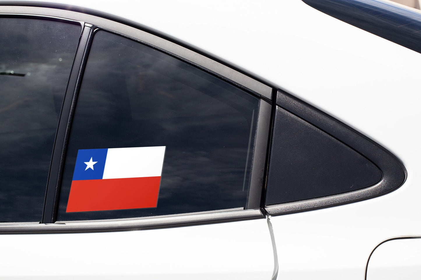 Chile Flag Sticker Decal / Republic of Chile / Por la razón o la fuerza / Santiago /