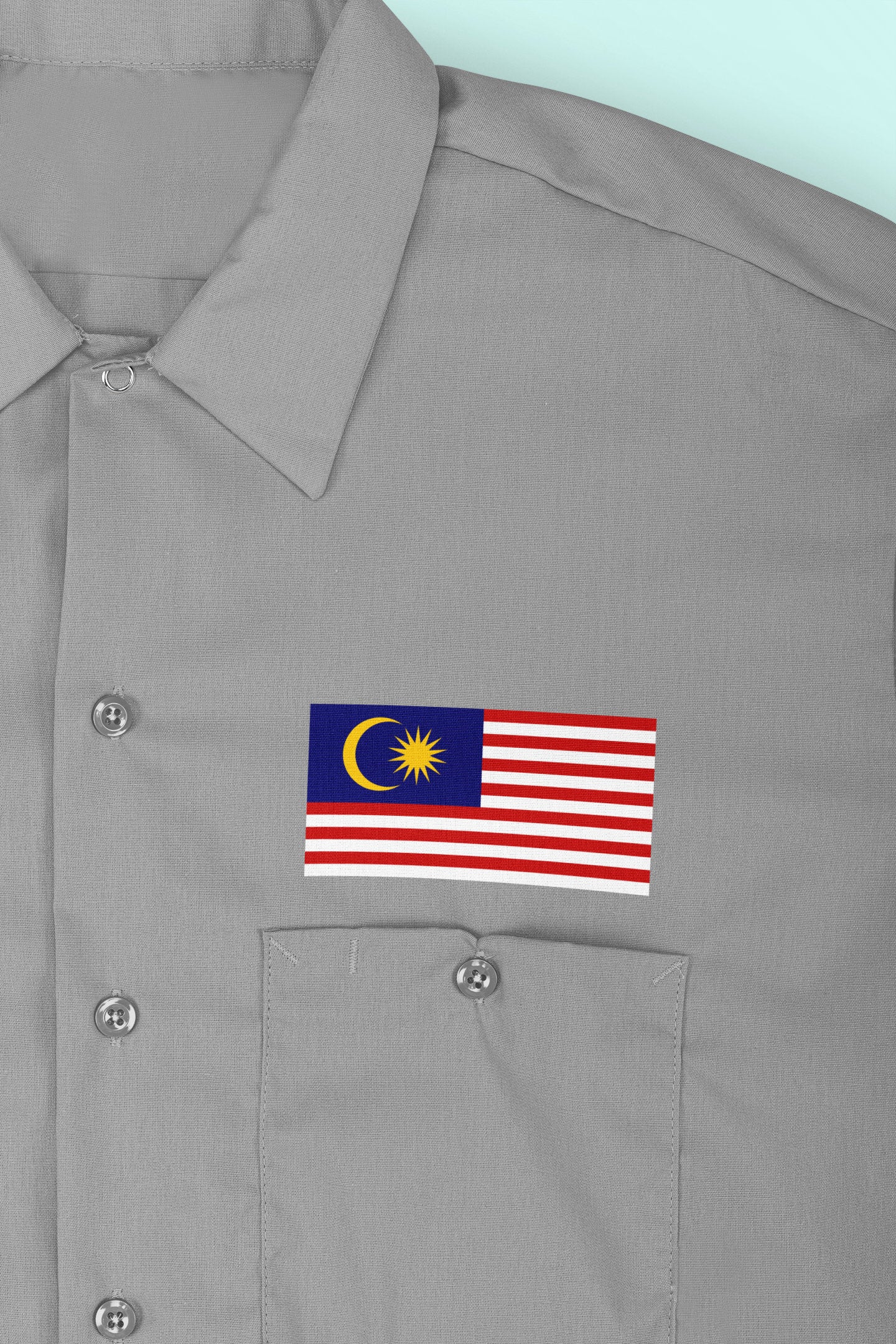 Malaysia Flag Iron On Heat Transfer Vinyl HTV / Bersekutu Bertambah Mutu / Putrajaya / Malaysian