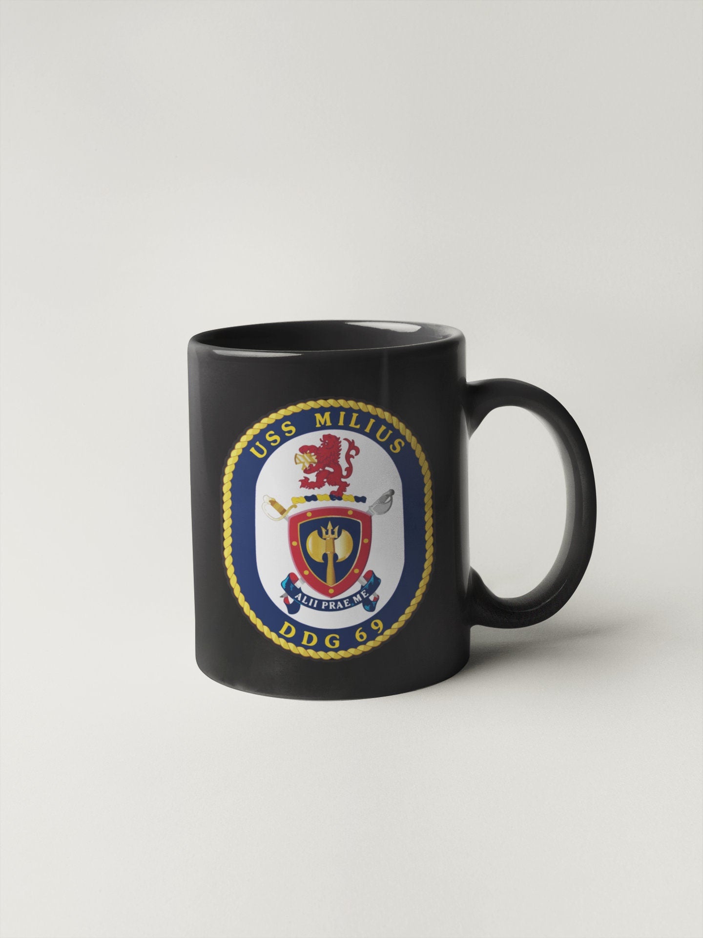 USS Milius DDG-69 Badge Sticker Decal Arleigh Burke Class Destroyer Car Sticker Bumper Sticker for Car Emblem