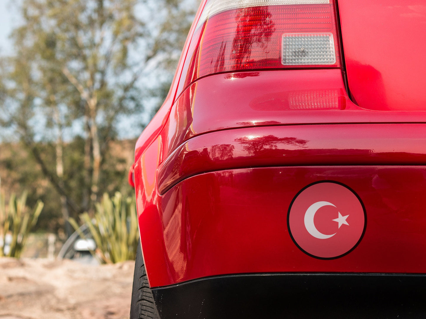 Turkey Flag Circle Sticker Decal