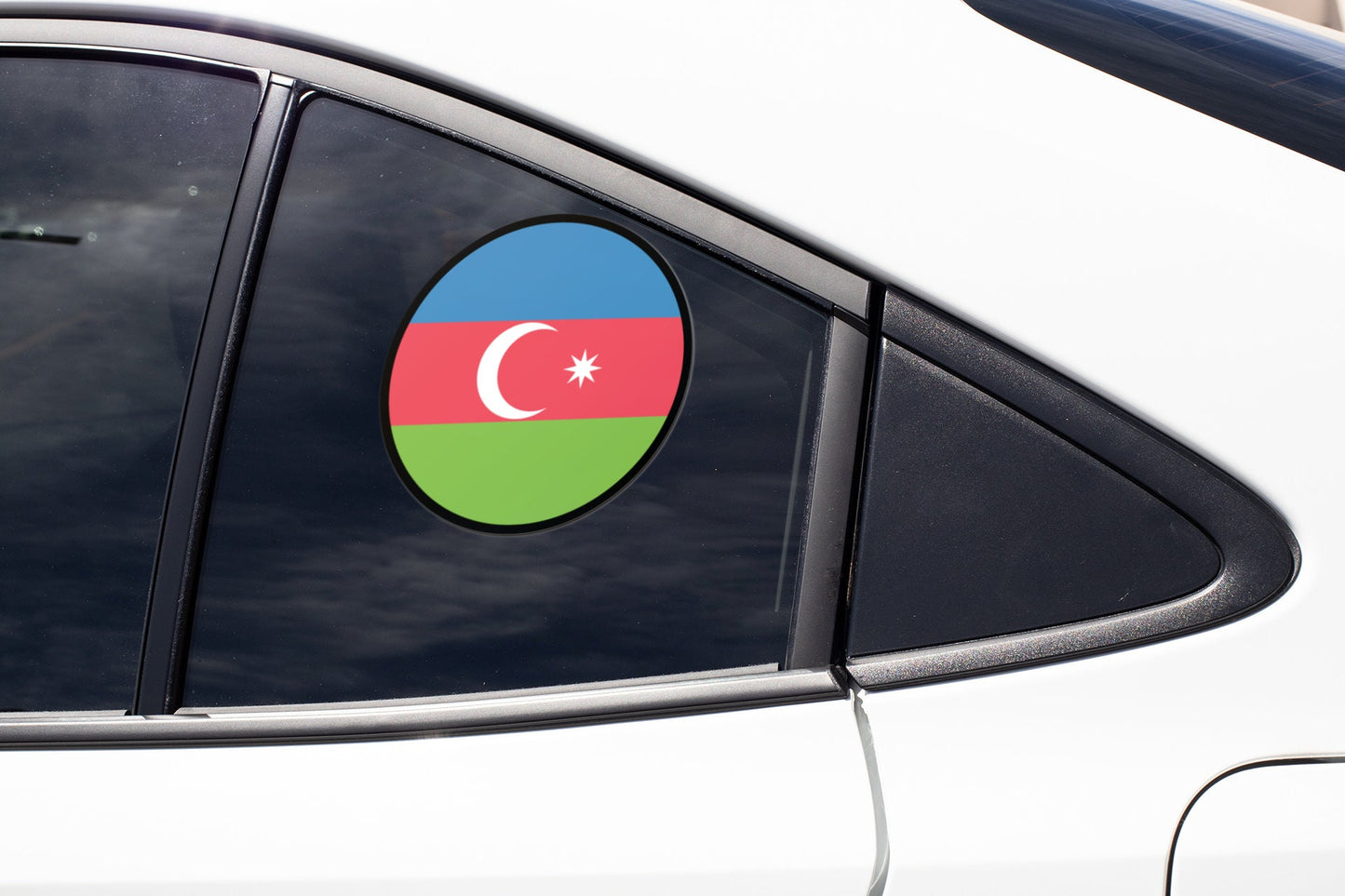 Azerbaijan Flag Circle Sticker Decal