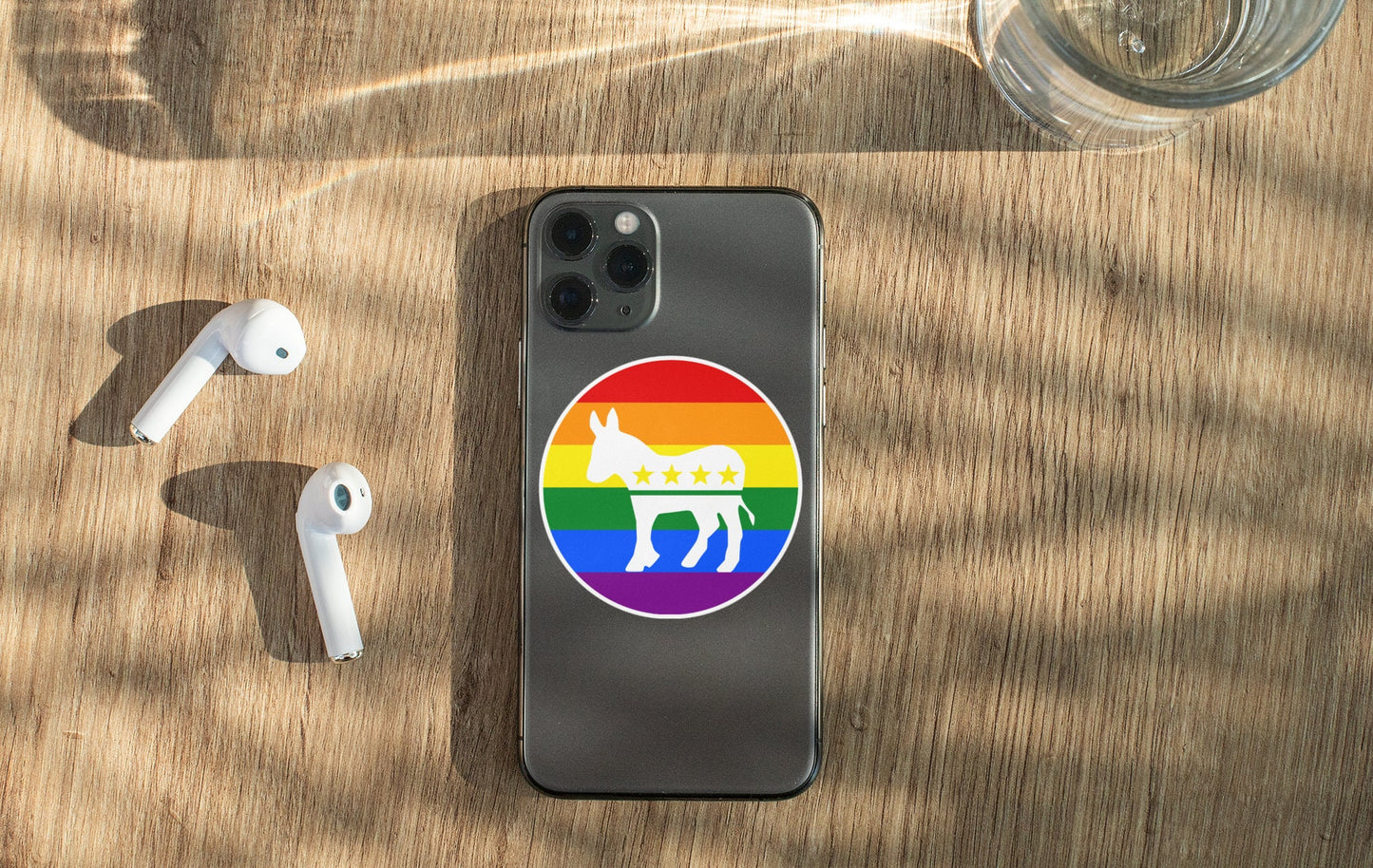 LGBTQ Democratic Donkey Rainbow Joe Biden Kamala Harris Sticker Decal Democratic Party Democrat 2024 Presidential Election