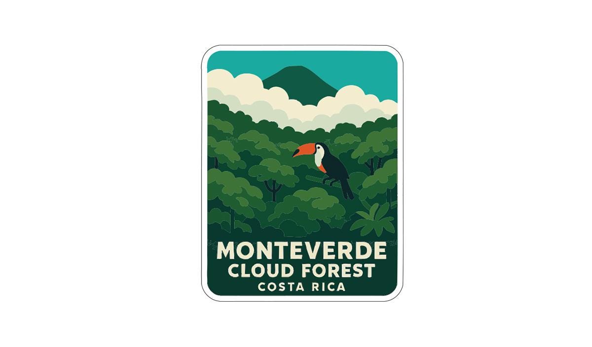 Monteverde Cloud Forest Costa Rica Iron On Heat Transfer Vinyl HTV Symbolic