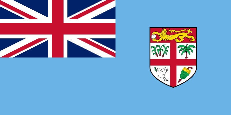 Fiji Flag Iron On Heat Transfer Vinyl HTV / Republic of Fiji / Rerevaka na Kalou ka Doka na Tui / Suva / Fijian