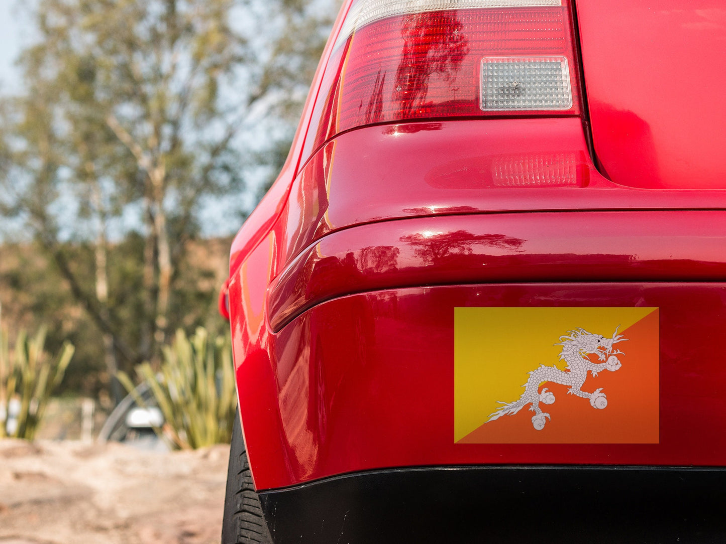 Bhutan Flag Sticker Decal