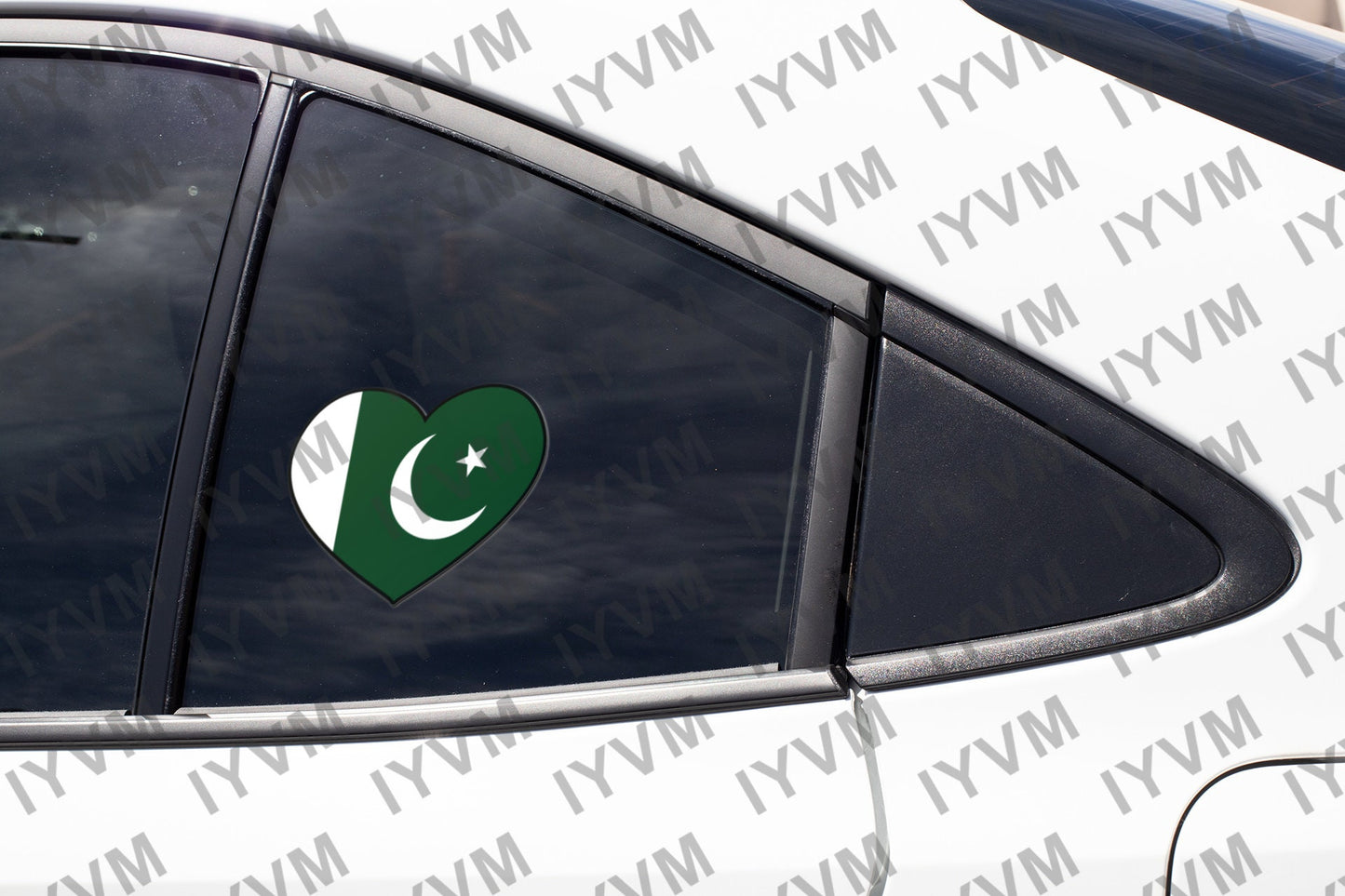Pakistan Flag Heart Sticker Decal / Islamic Republic of Pakistan / Islamabad / Pakistani