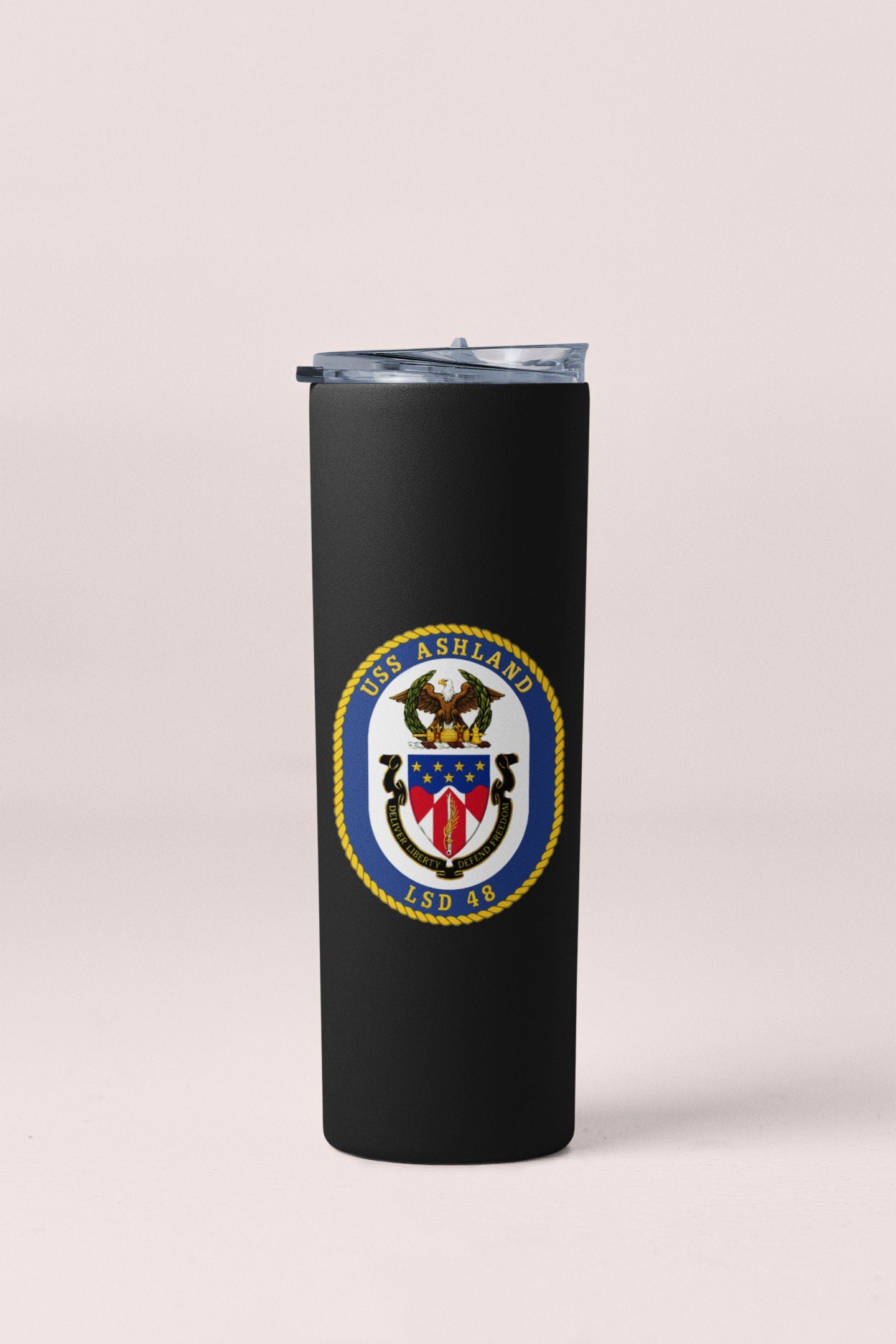 USS Ashland LSD-48 Badge Sticker Decal Whidbey Island Class Dock landing ship Car Sticker Bumper Sticker for Car Emblem
