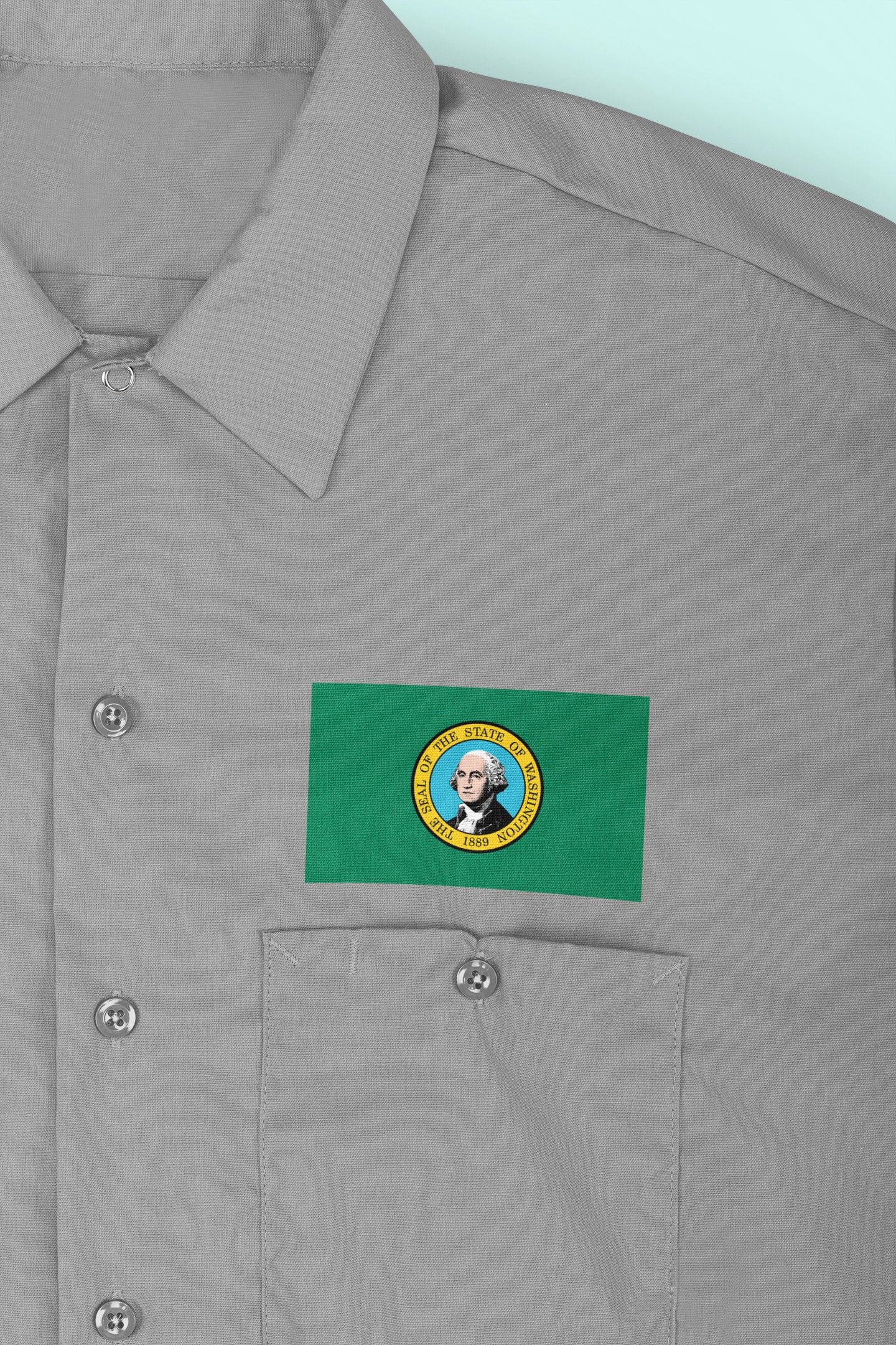 State of Washington Flag Iron On Heat Transfer Vinyl HTV  Washington State  Olympia  The Evergreen State /