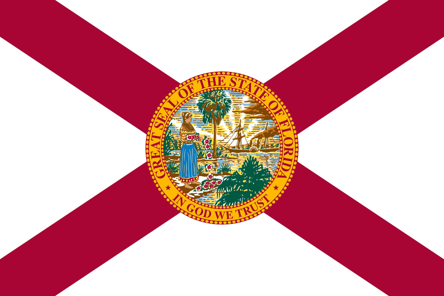 Florida State Flag Vinyl Sticker Decal