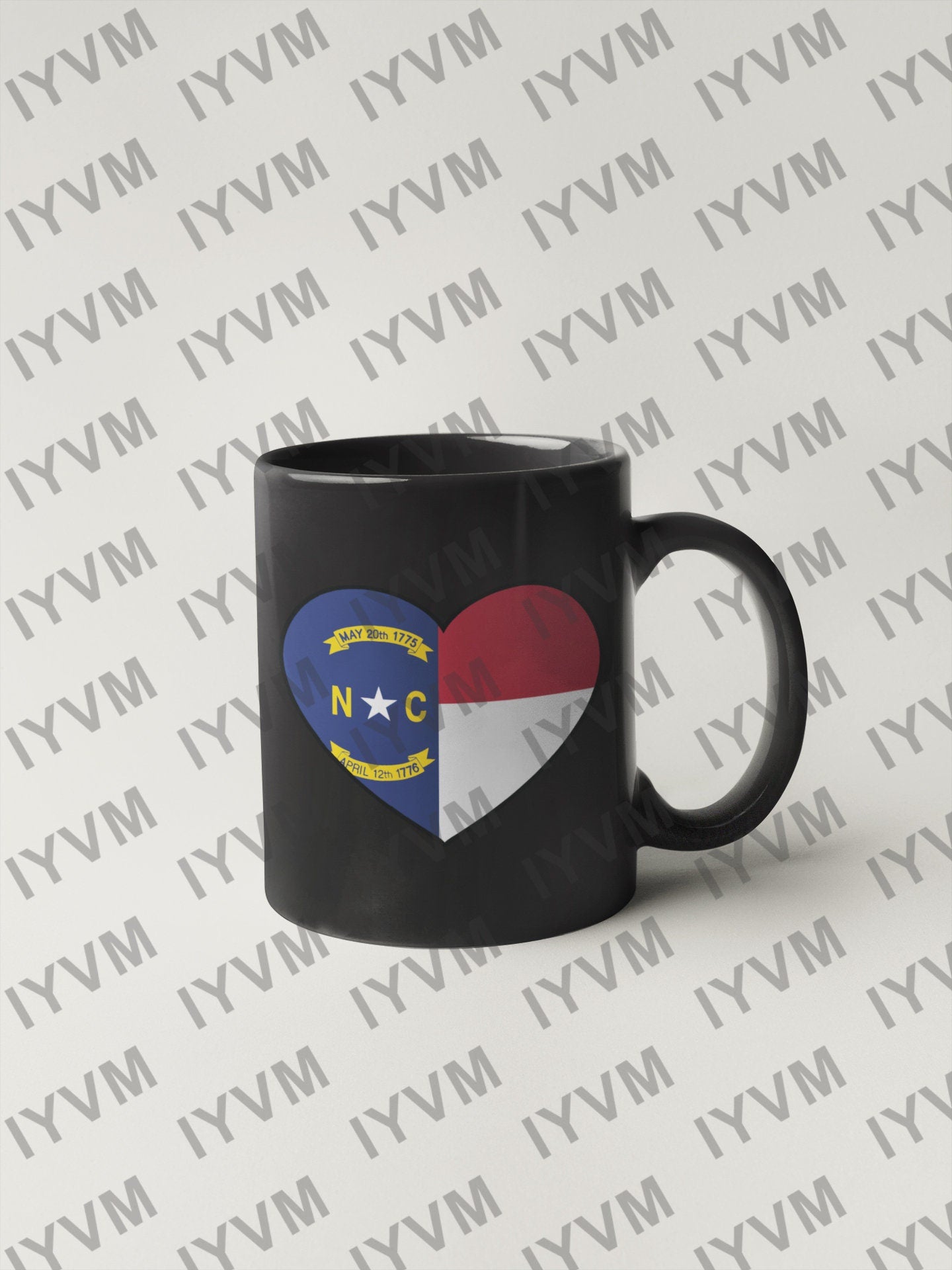State of North Carolina Flag Heart Sticker Decal  USA North Carolina State  Raleigh  The Tar Heel State  First in Flight  First in Freedom /