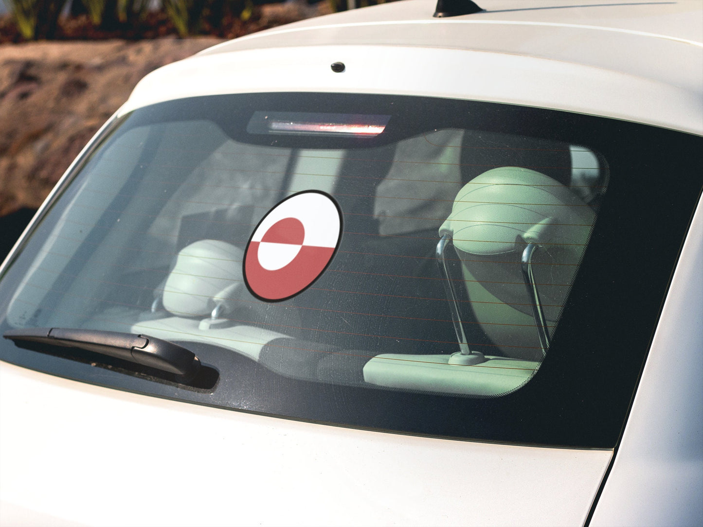 Greenland Flag Circle Sticker Decal