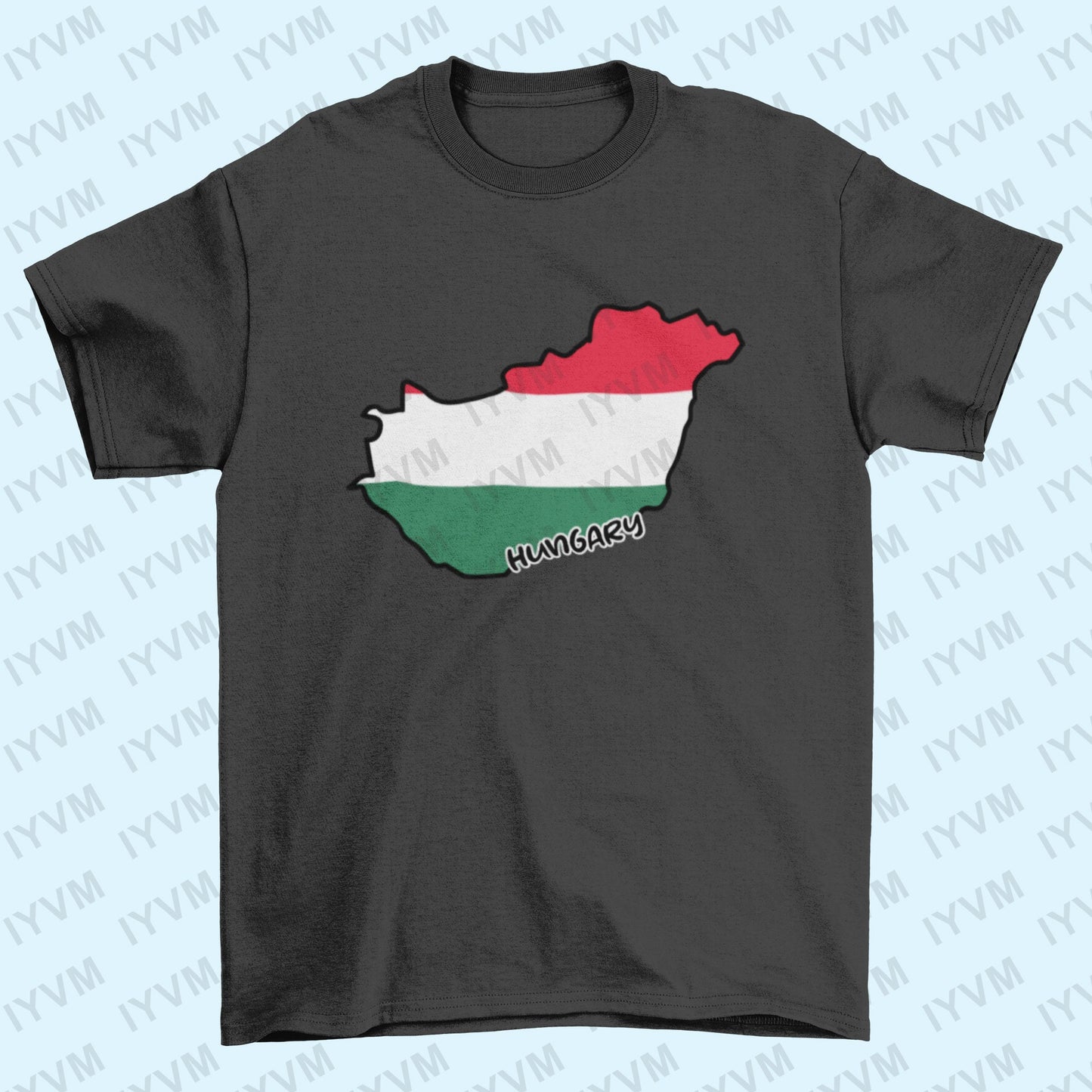 Hungary Map Iron On Heat Transfer Vinyl HTV / Magyarország / Budapest / Hungarian