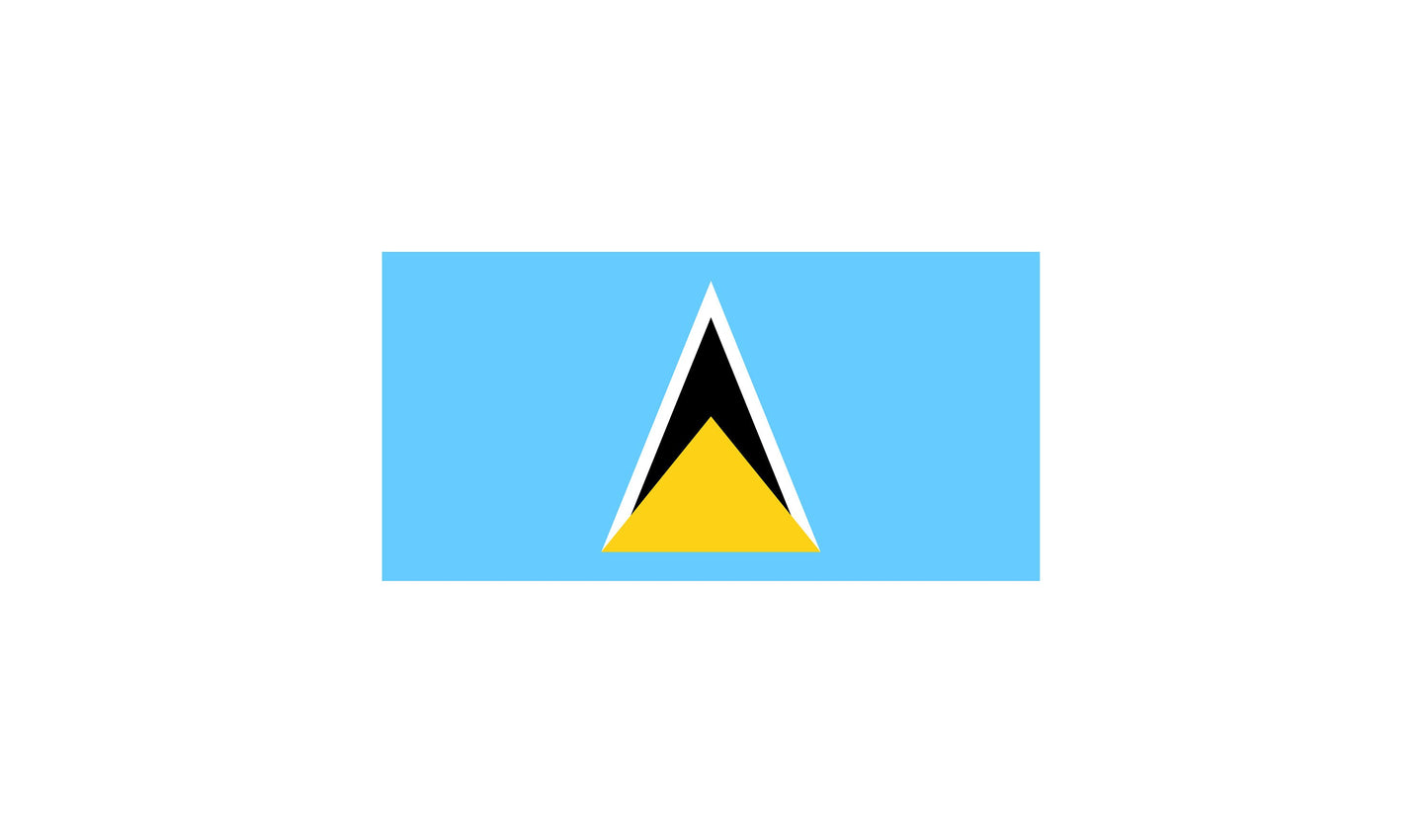 Saint Lucia Flag Sticker Decal