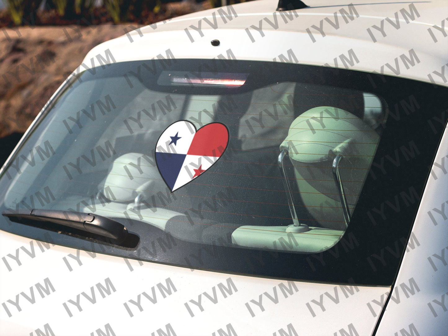 Panama Flag Heart Sticker Decal / Republic of Panama / Pro Mundi Beneficio / Panama City / Panamanian