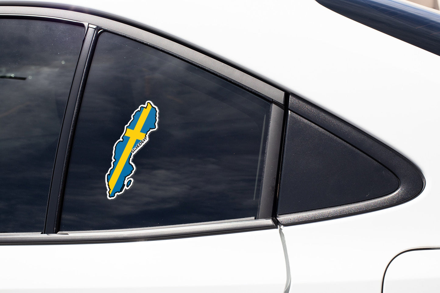 Sweden Map Flag Sticker Decal
