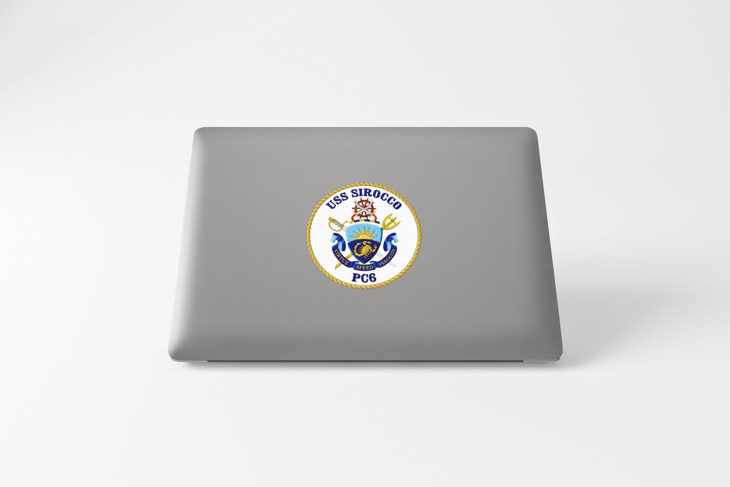 USS Sirocco PC-6 Badge Sticker Decal Cyclone Class Patrol boat Car Sticker Bumper Sticker for Car Emblem