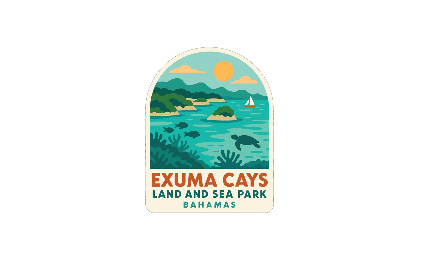 a logo for Exuma Cays Land and Sea Park in Bahamas, Bahamas.