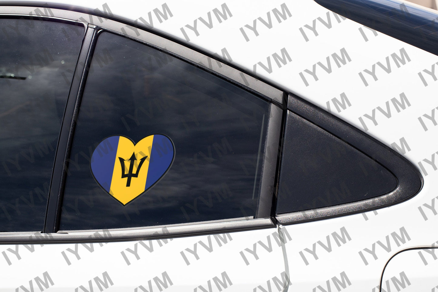 Barbados Flag Heart Sticker Decal / Bridgetown  / Pride and Industry / Barbadian Bajan