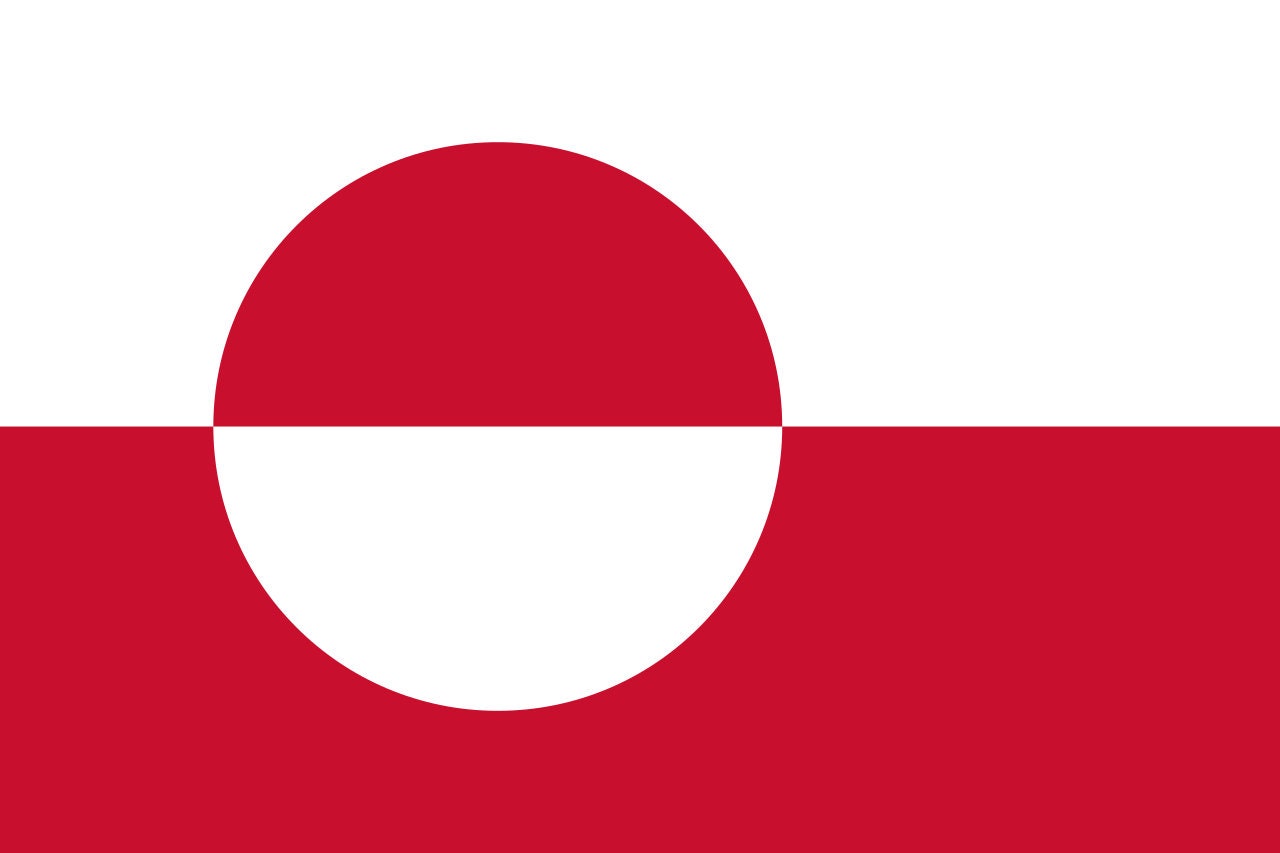 Greenland Flag Sticker Decal / Greenlandic / Kingdom of Denmark / Nuuk / Greenlander / Greenlandic