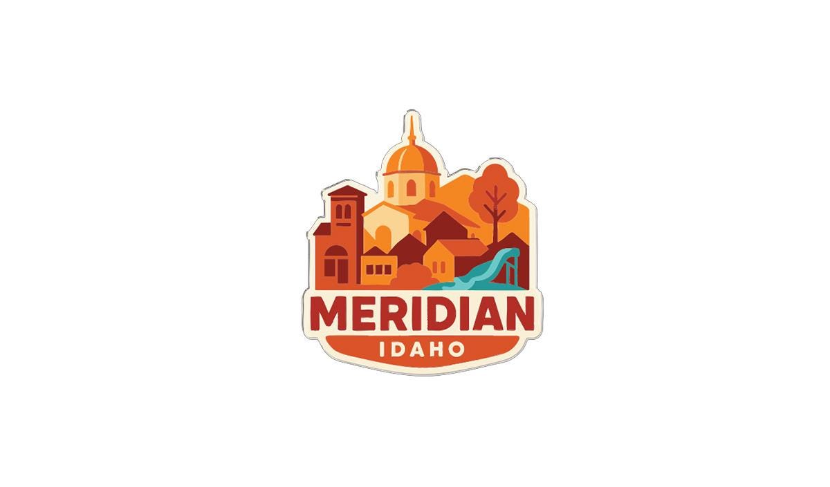 a logo for Meridian, Idaho.