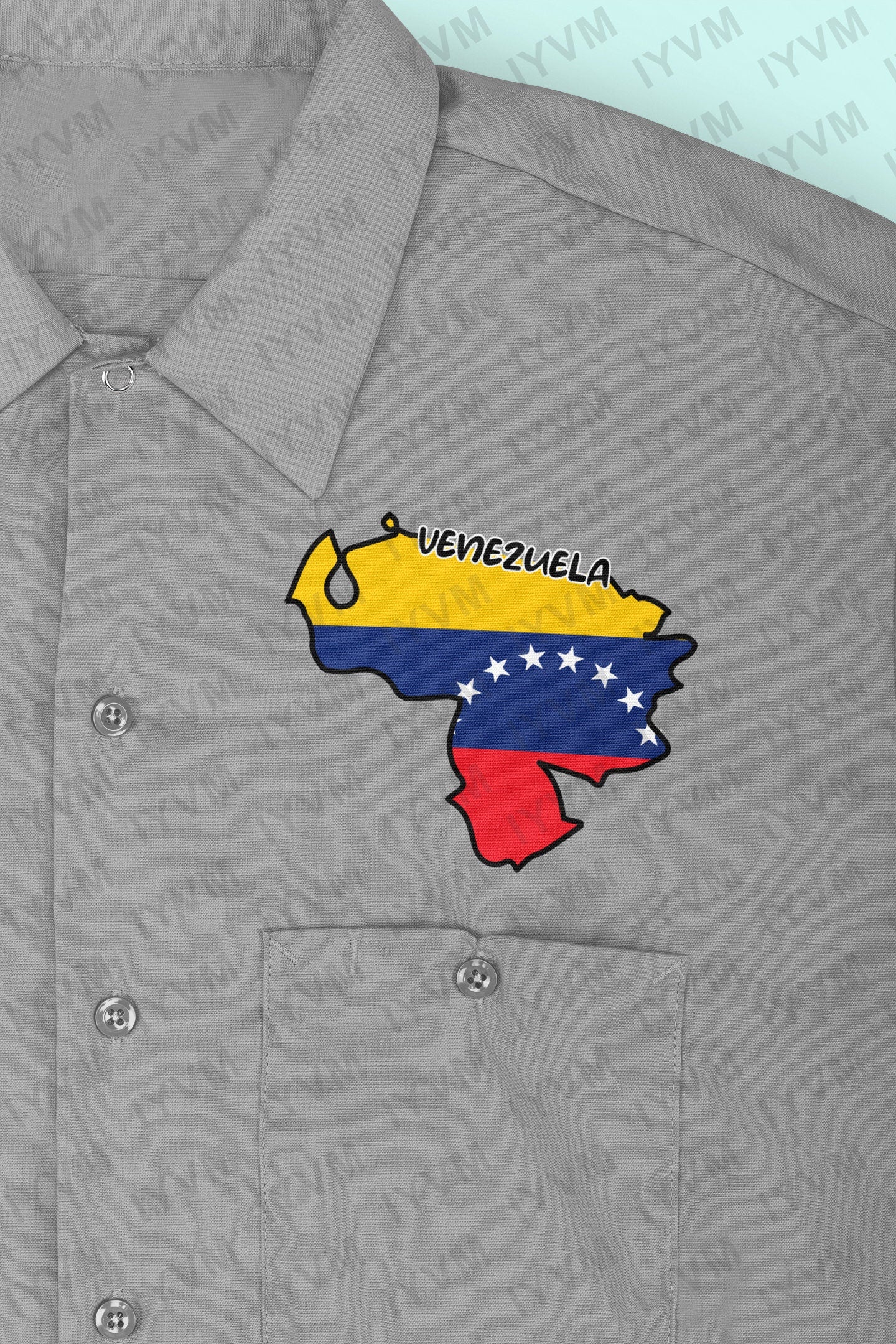 Venezuela Map Iron On Heat Transfer Vinyl HTV / Bolivarian Republic of Venezuela / República Bolivariana de Venezuela / Caracas / Venezuelan