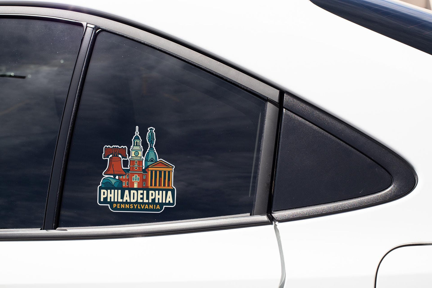 a car with a sticker on the side of it