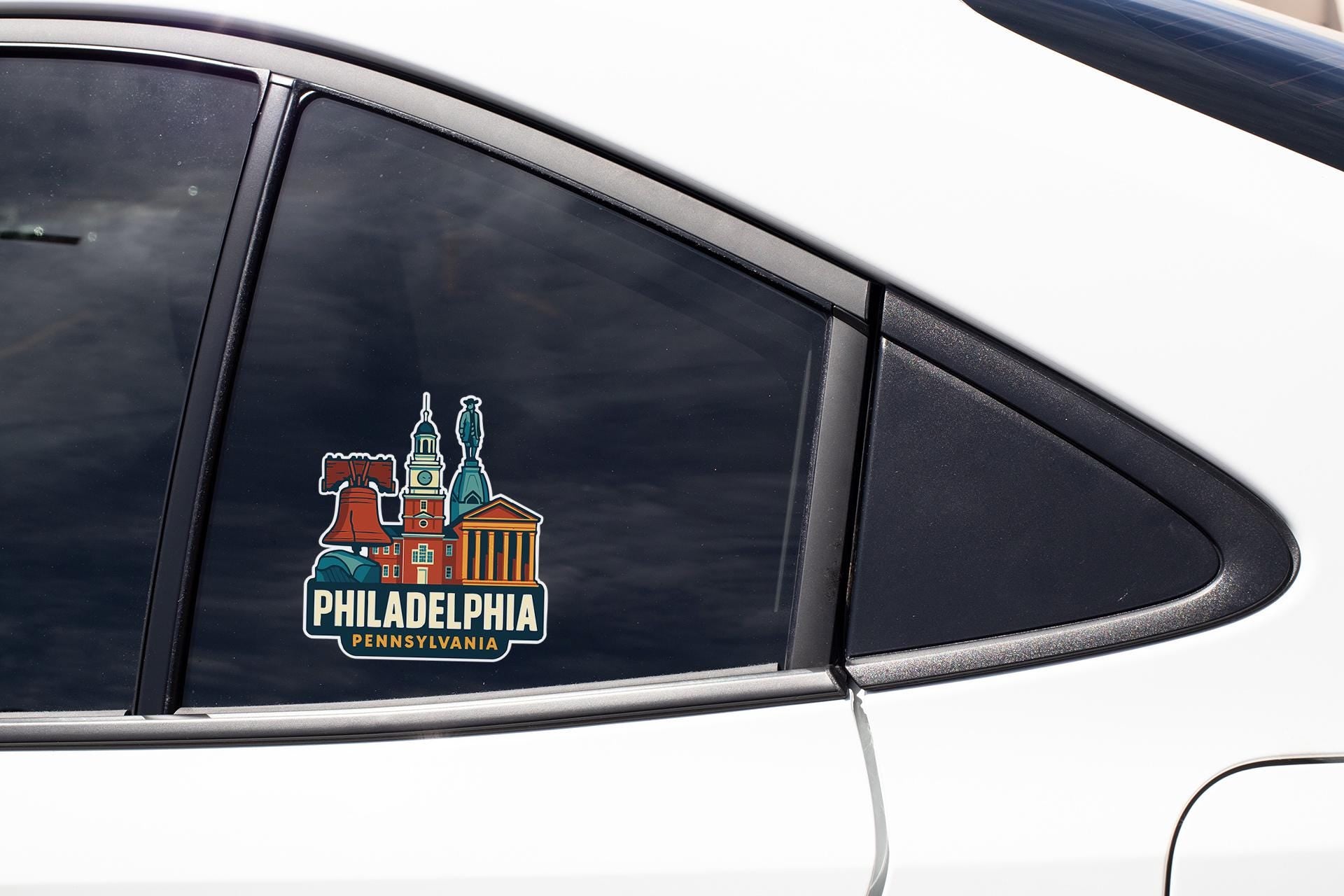 a car with a sticker on the side of it