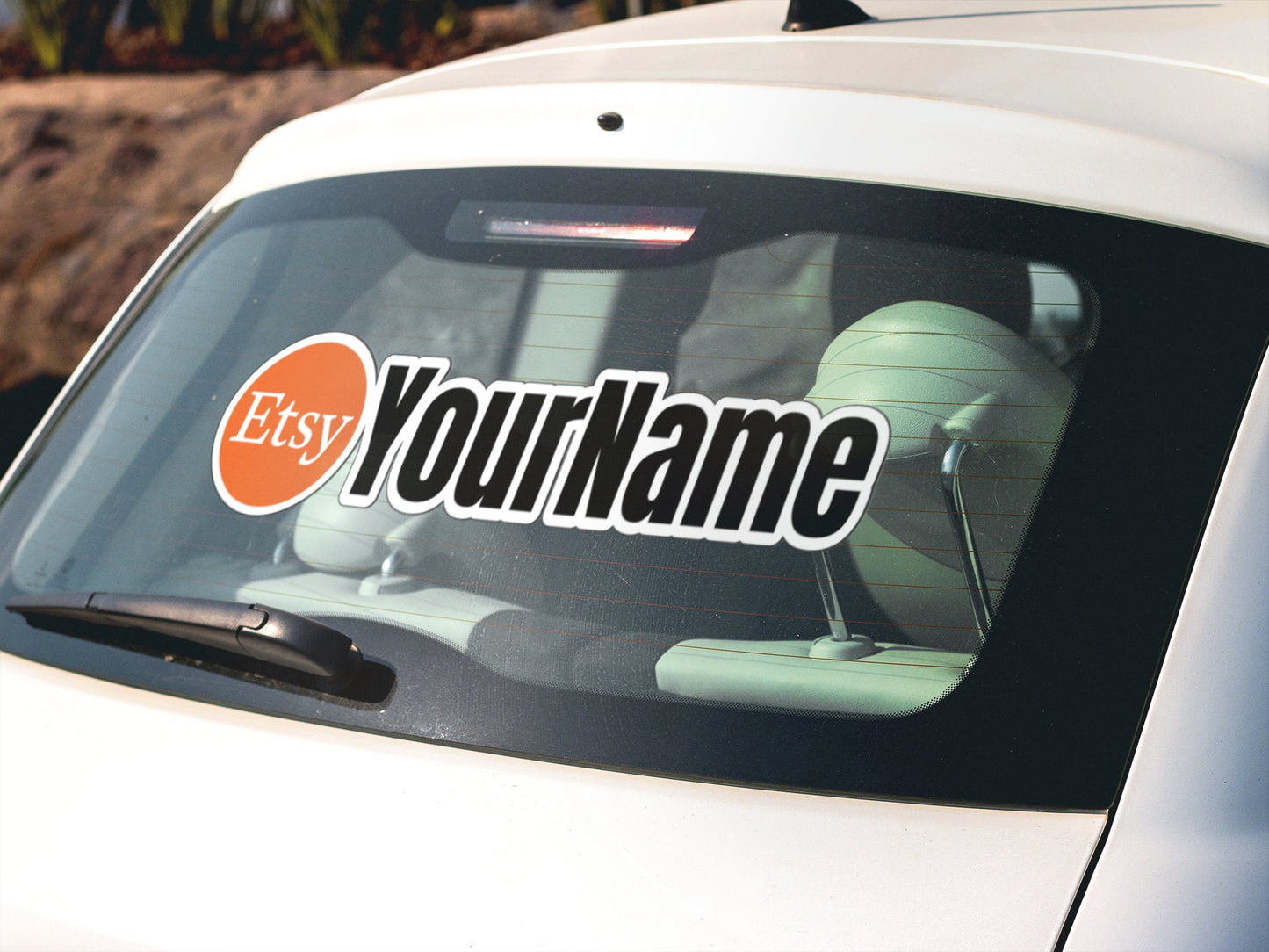 Personalized Etsy Username Sticker Decal Marketplace Social Media Handle User ID Sticker Tag