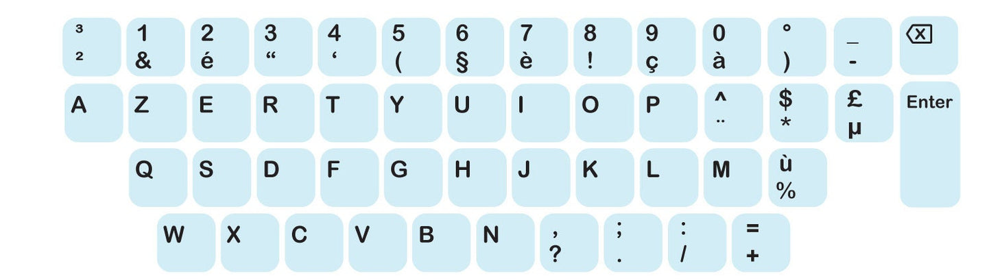 AZERTY Keyboard Sticker Vinyl Sticker Decal