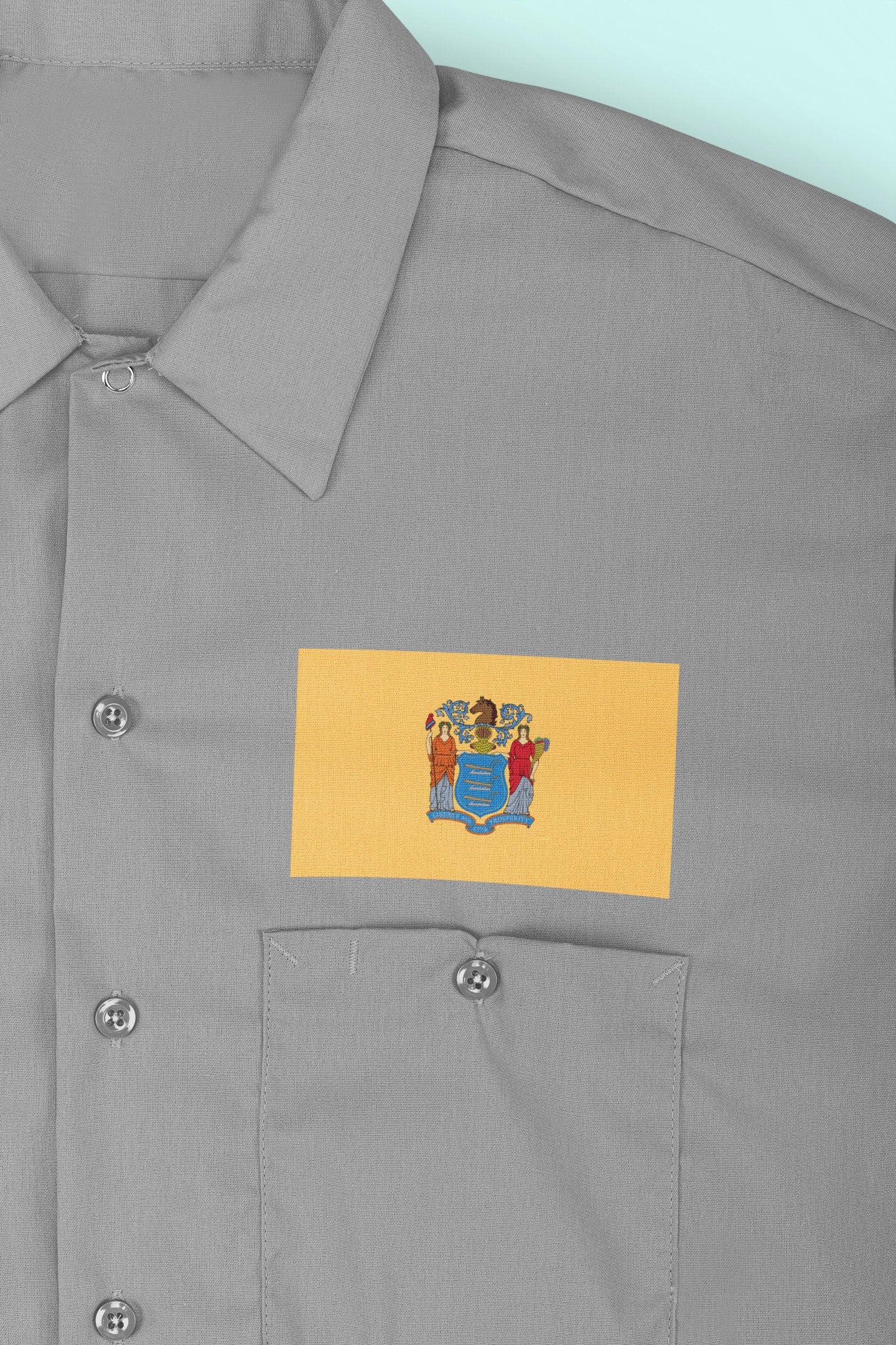State of New Jersey Flag Iron On Heat Transfer Vinyl HTV  New Jersey State  Trenton  The Garden State  The Crossroads of the Revolution /