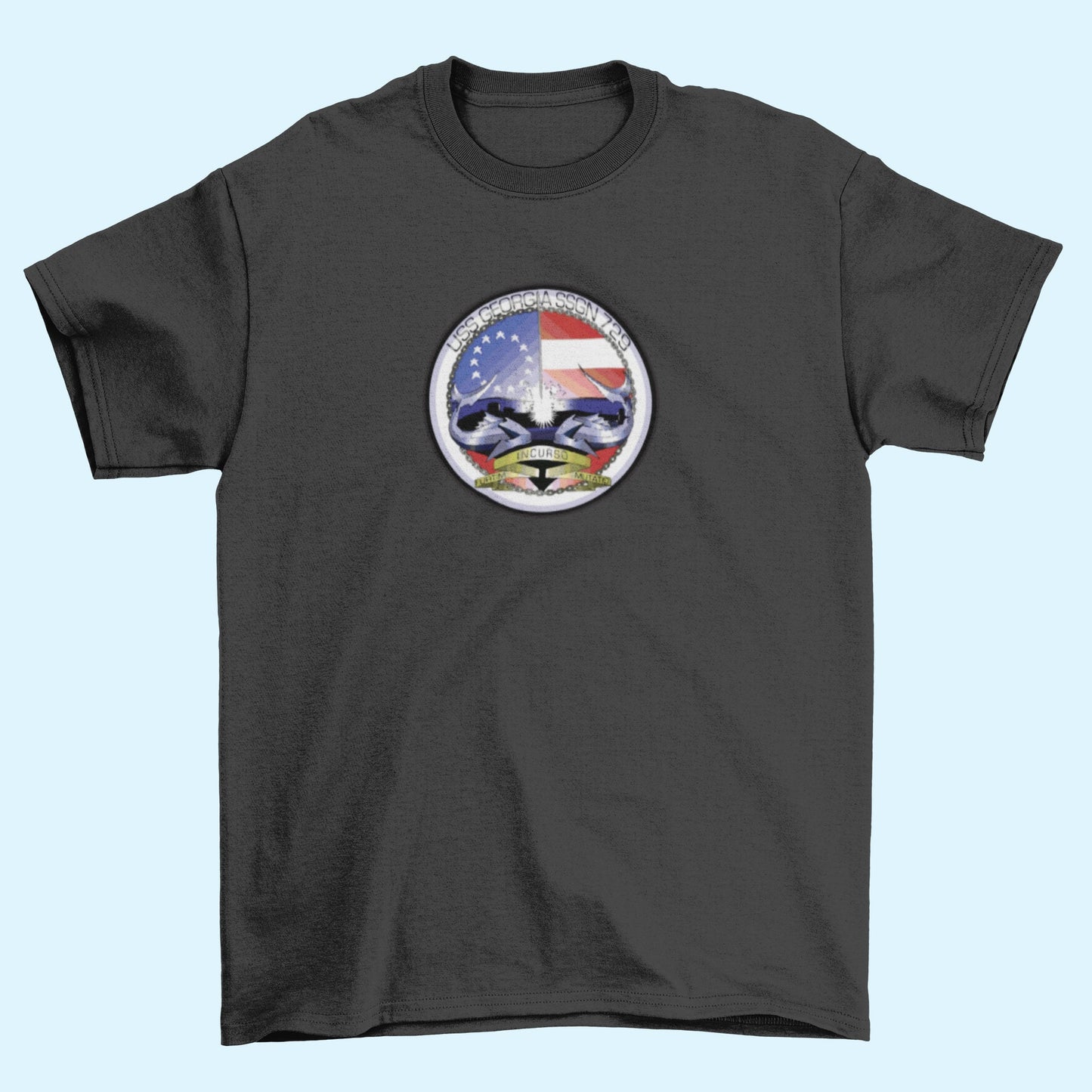 USS Georgia SSGN-729 Badge Iron On Heat Transfer Vinyl HTV Ohio Class Guided Missile Submarine