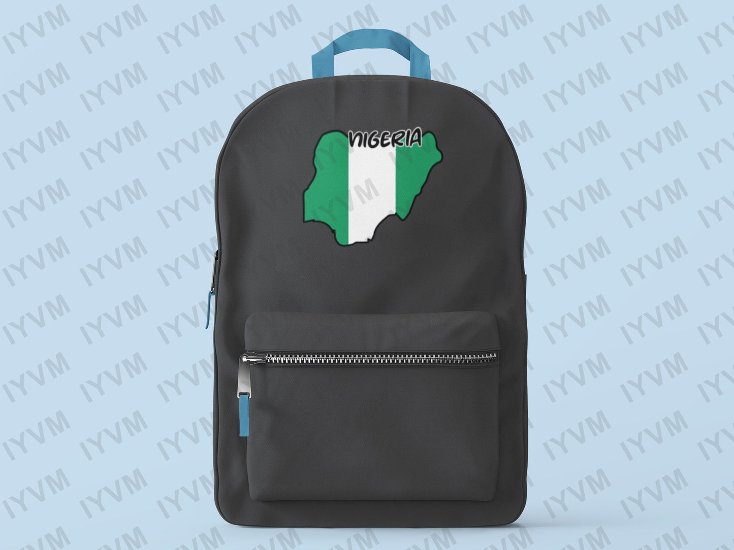 Nigeria Map Flag Iron On Heat Transfer Vinyl HTV / Federal Republic of Nigeria / Unity and Faith, Peace and Progress / Abuja