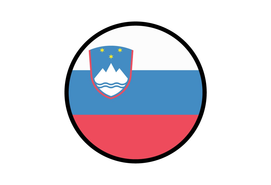 Slovenia Flag Circle Sticker Decal