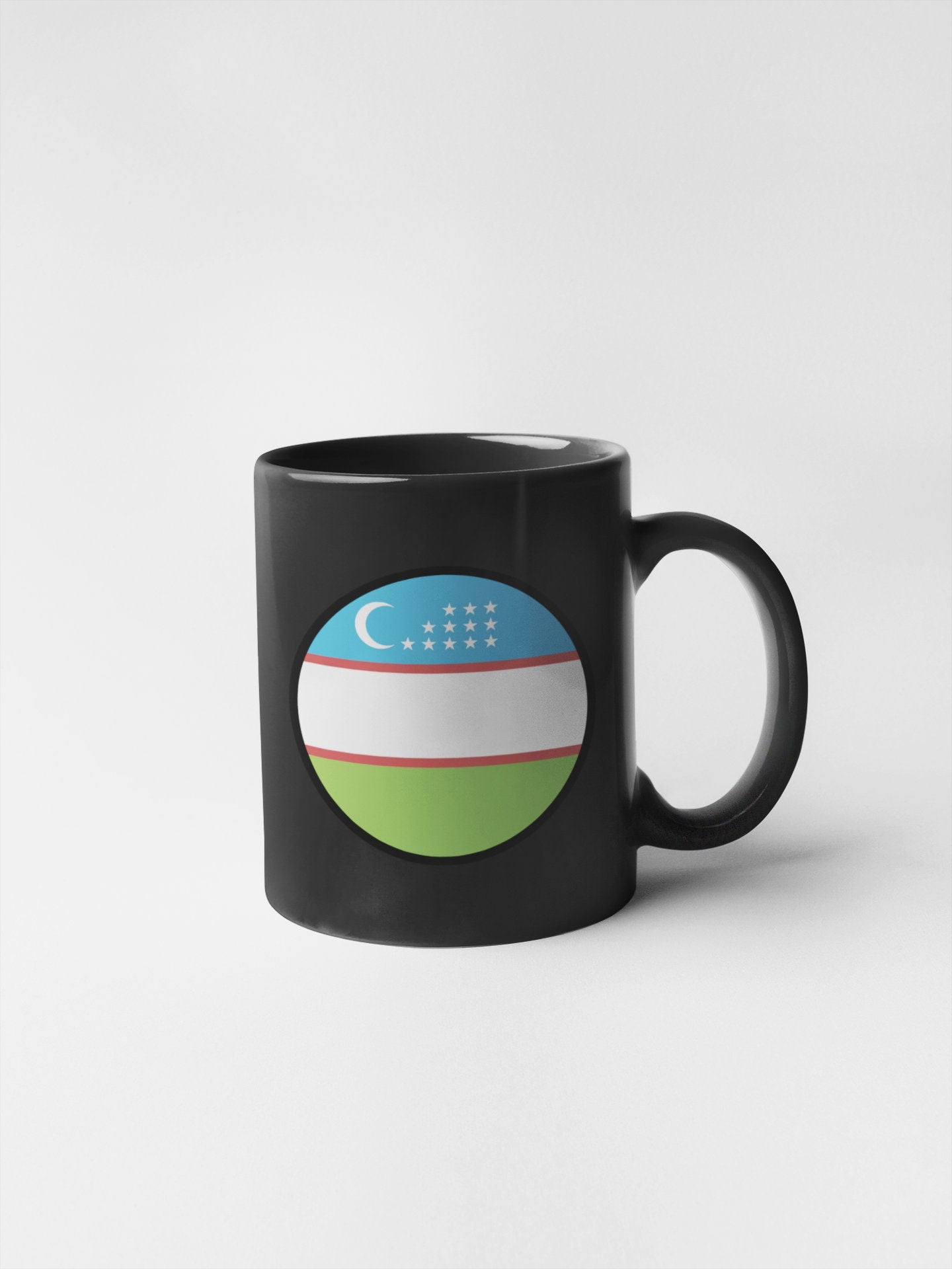 Uzbekistan Flag Circle Sticker Decal
