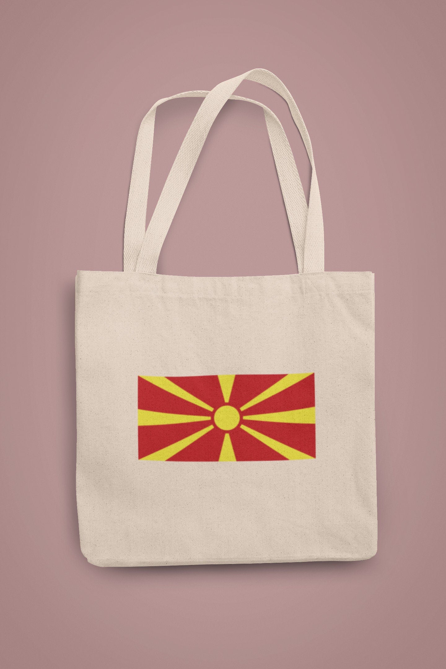 Macedonia Flag Iron On Heat Transfer Vinyl HTV / Republic of North Macedonia / Република Северна Македонија / Skopje / Macedonian