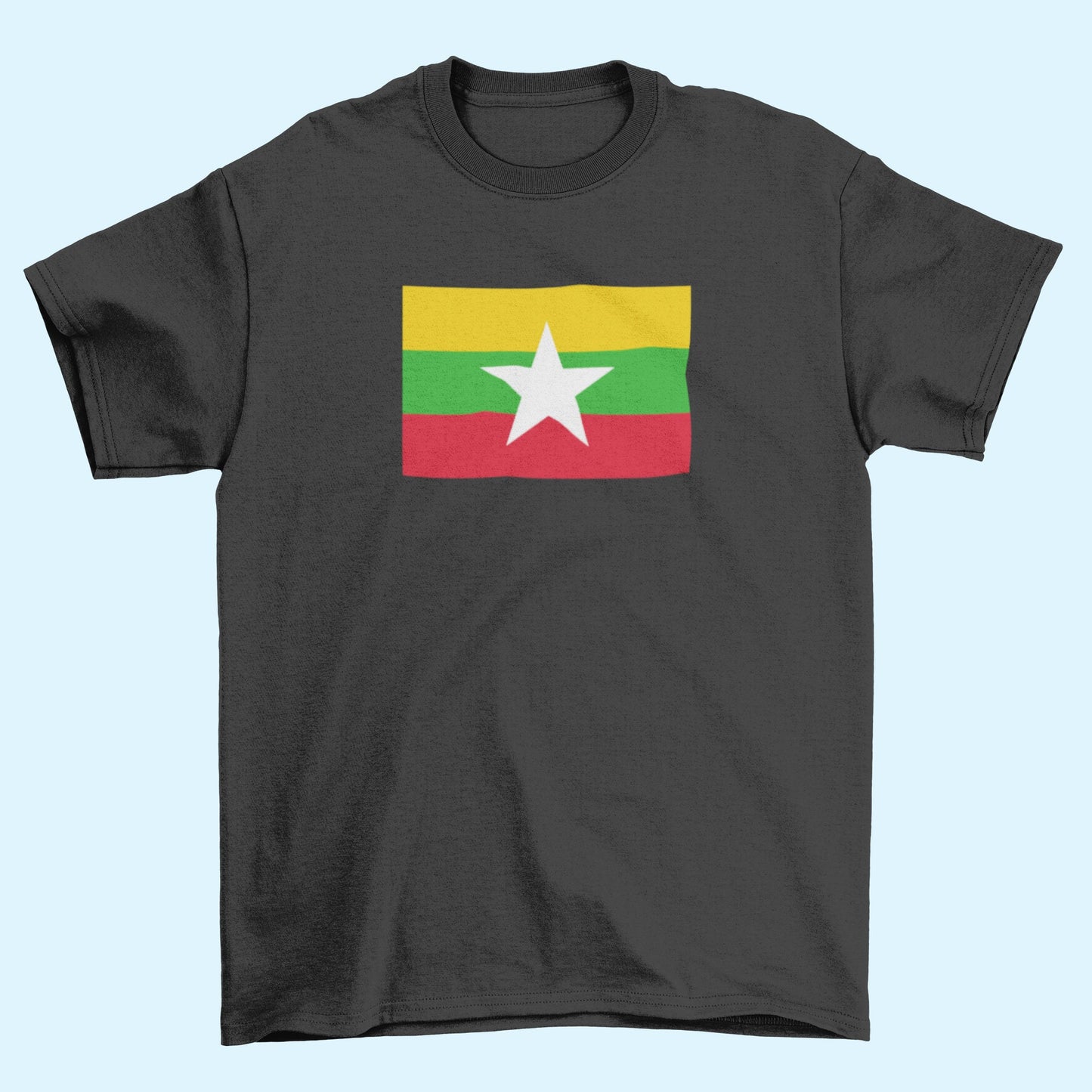 Myanmar Flag Iron On Heat Transfer Vinyl HTV / Republic of the Union of Myanmar / Burma / Naypyidaw / Burmese /