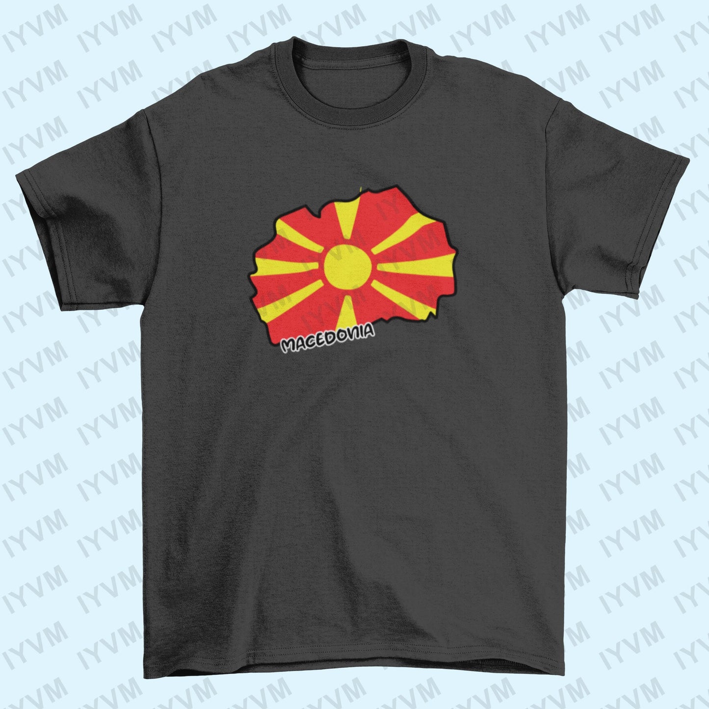 Macedonia Map Iron On Heat Transfer Vinyl HTV / Republic of North Macedonia / Република Северна Македонија / Skopje / Macedonian