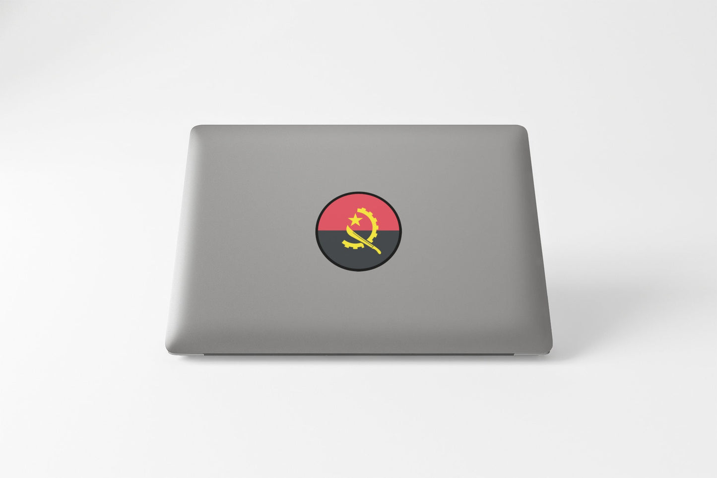 Angola Flag Circle Sticker Decal