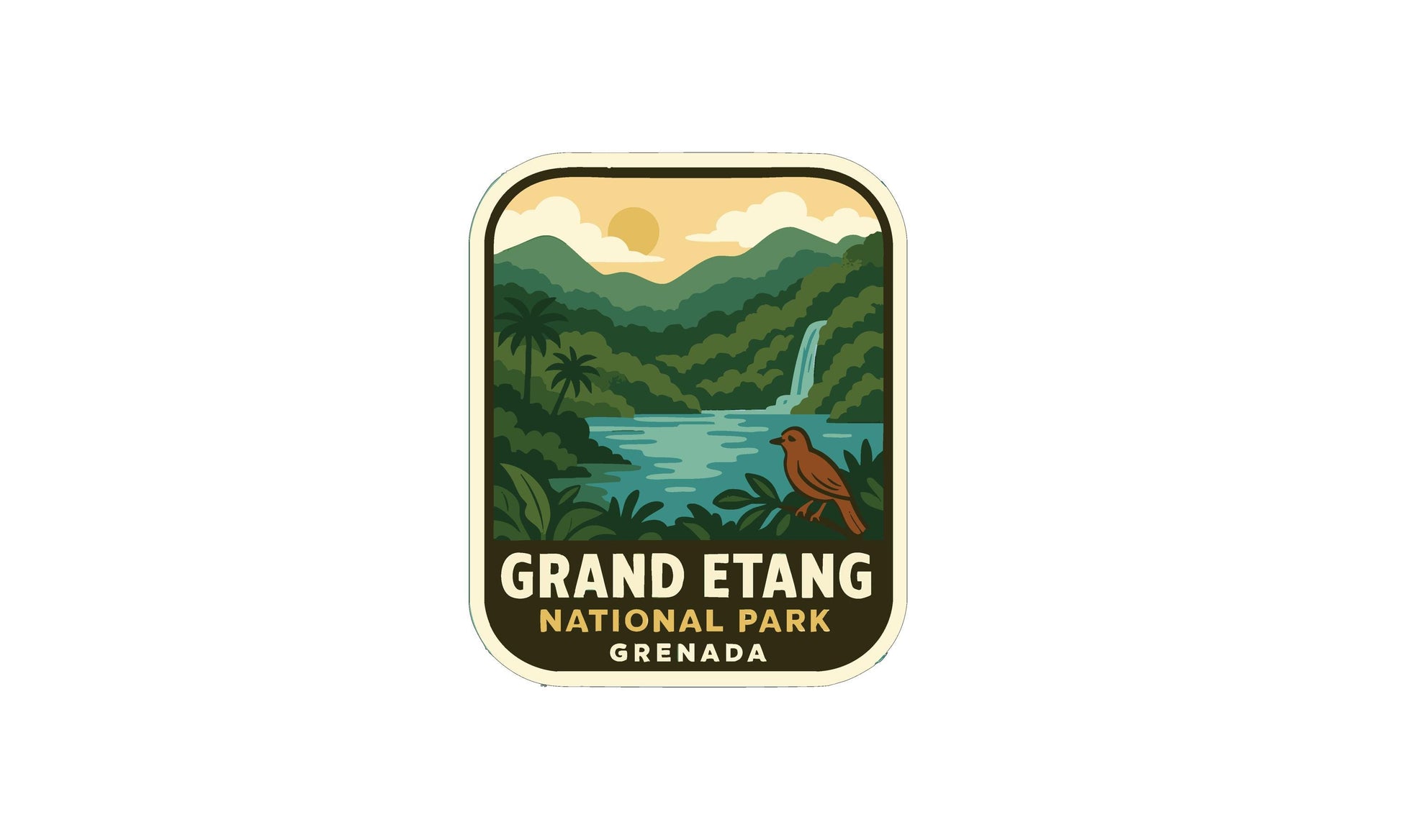 a logo for Grand Etang National Park in Grenada.