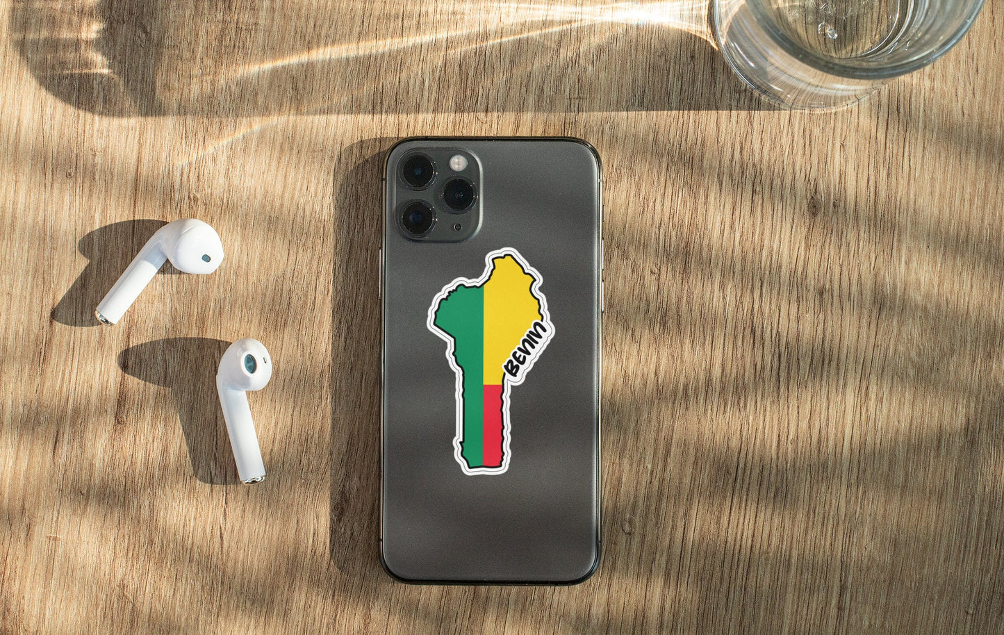 Benin Map Flag Sticker Decal