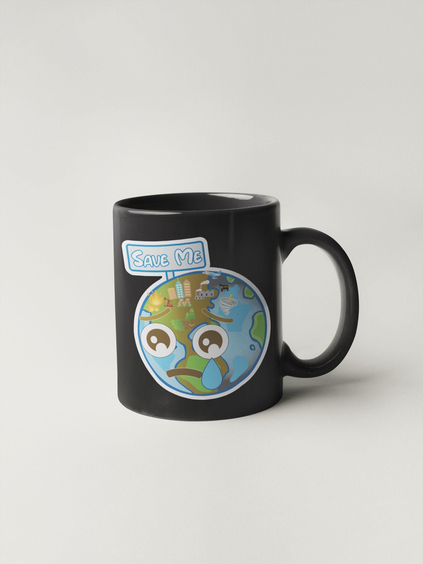 Save the Earth Sticker Decal Vinyl Go Green Decal End Climate Change Go Green Stop Global Warming
