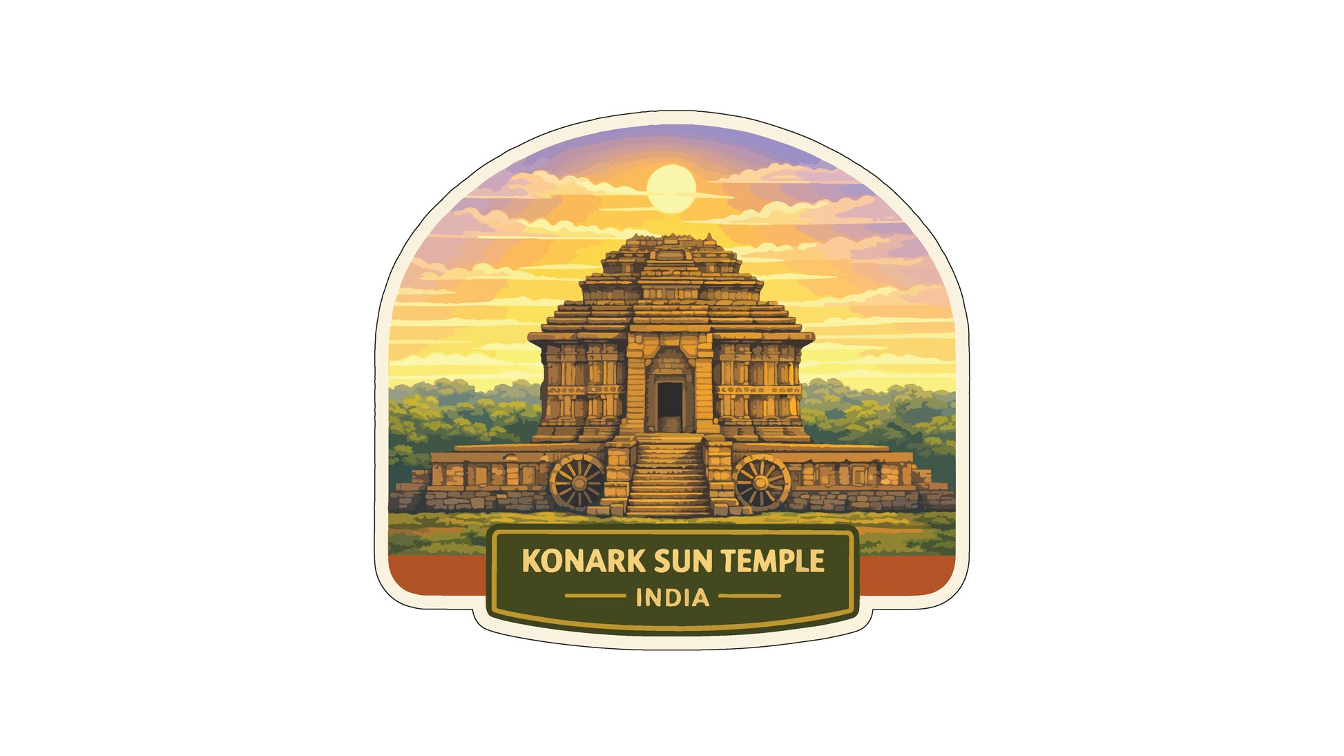 the Konark Sun Temple, a famous landmark in India.