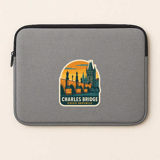 Charles Bridge Czech Republic Iron On Heat Transfer Vinyl HTV Die-Cut Symbolic