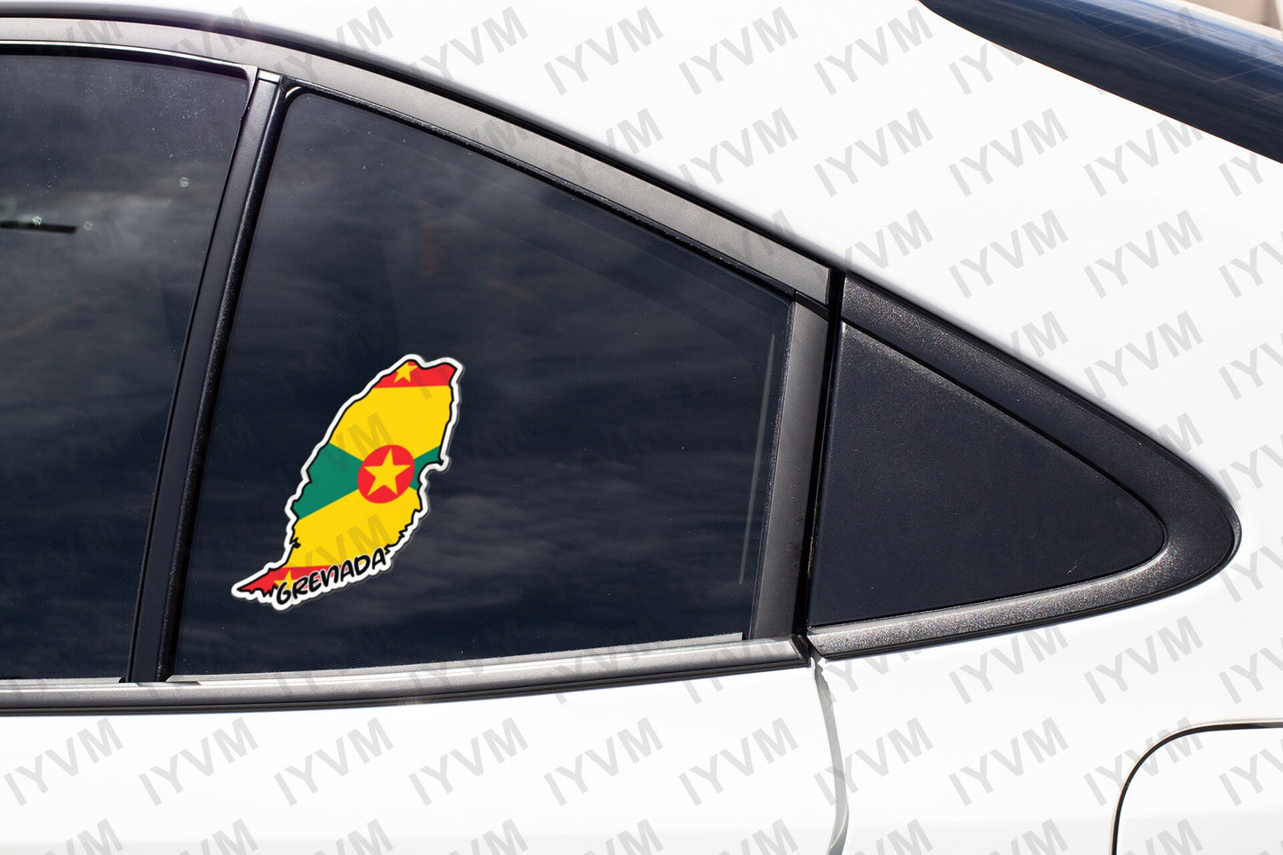 Grenada Map Flag Sticker Decal Gwenad Grenadian Creole French Ever Conscious of God We Aspire, Build and Advance as One People St. George's