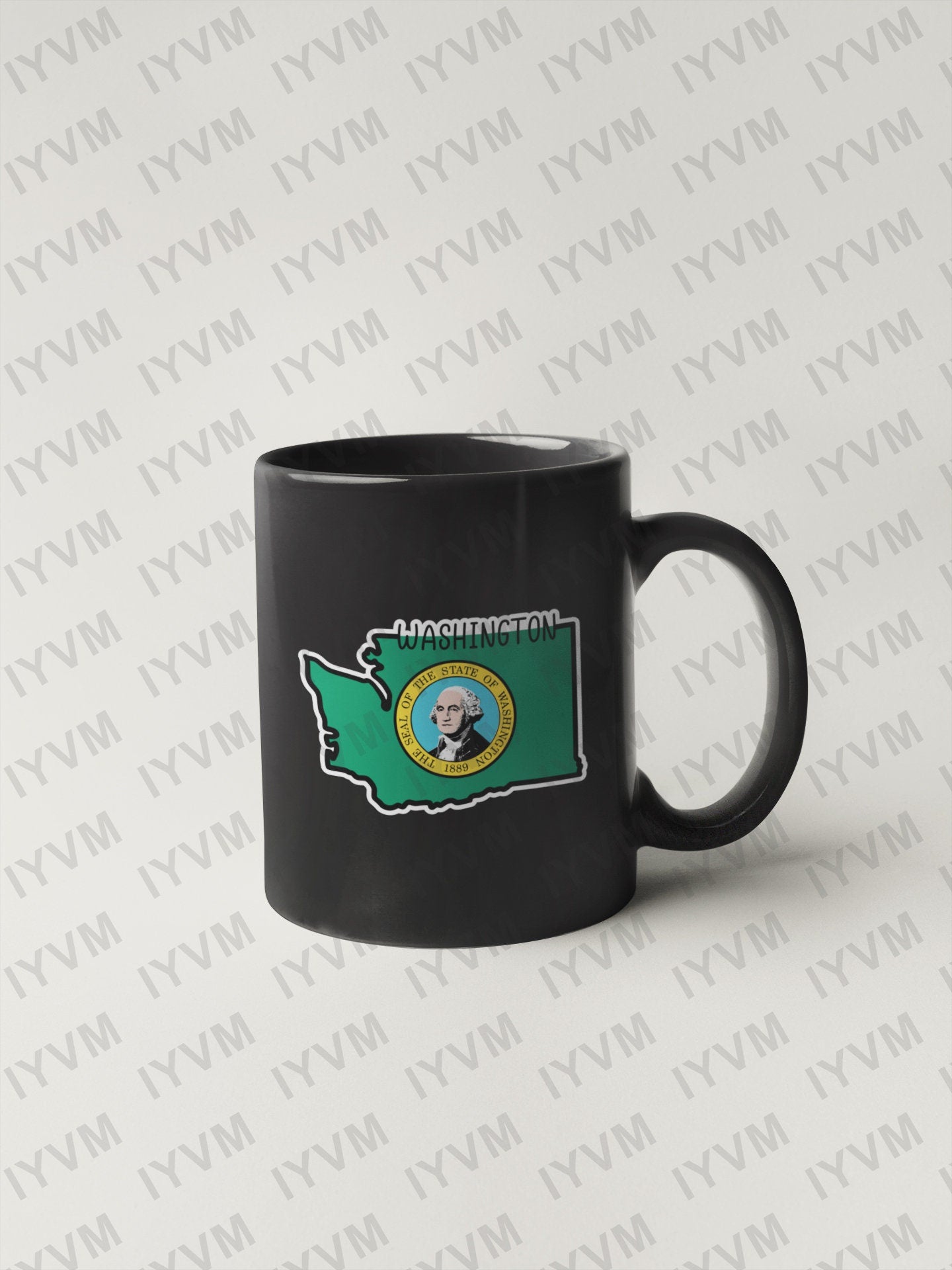 State of Washington Map Flag Sticker Decal  USA Washington State  Olympia  The Evergreen State
