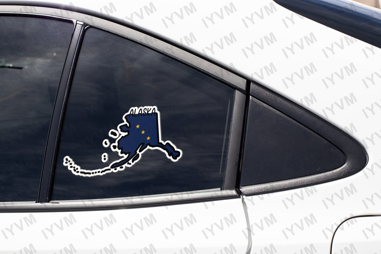 State of Alaska Map Flag Sticker Decal  USA Alaska State  Juneau  The Last Frontier